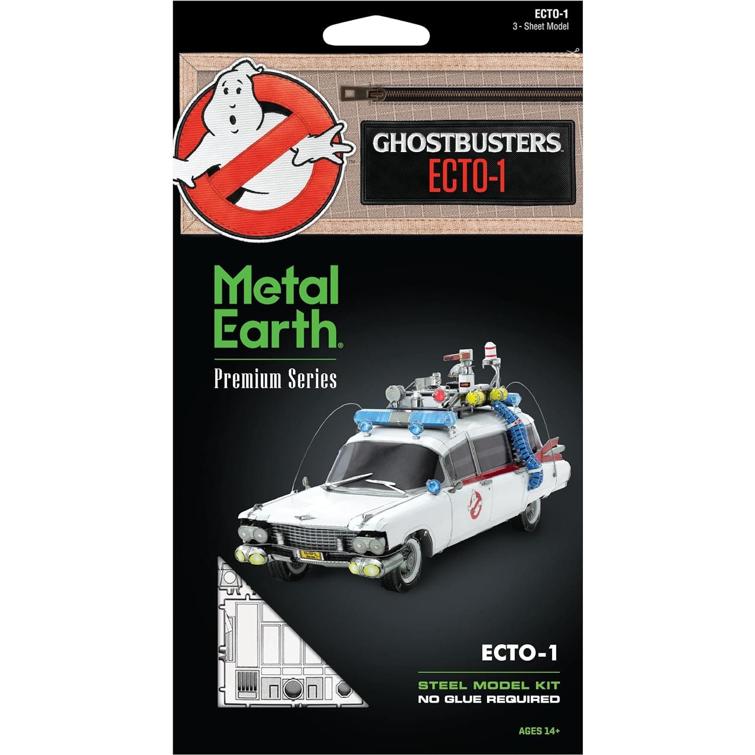 Kit de Modelo 3D Metal Earth Ecto-1 Cazafantasmas 300 Piezas