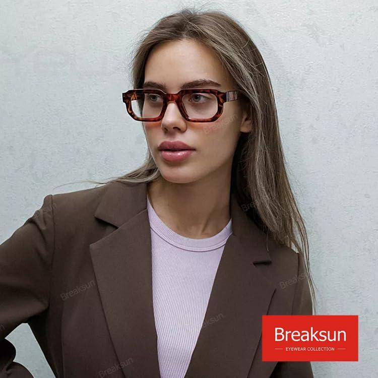 Gafas Retro Cuadradas Breaksun con Bloqueo Luz Azul