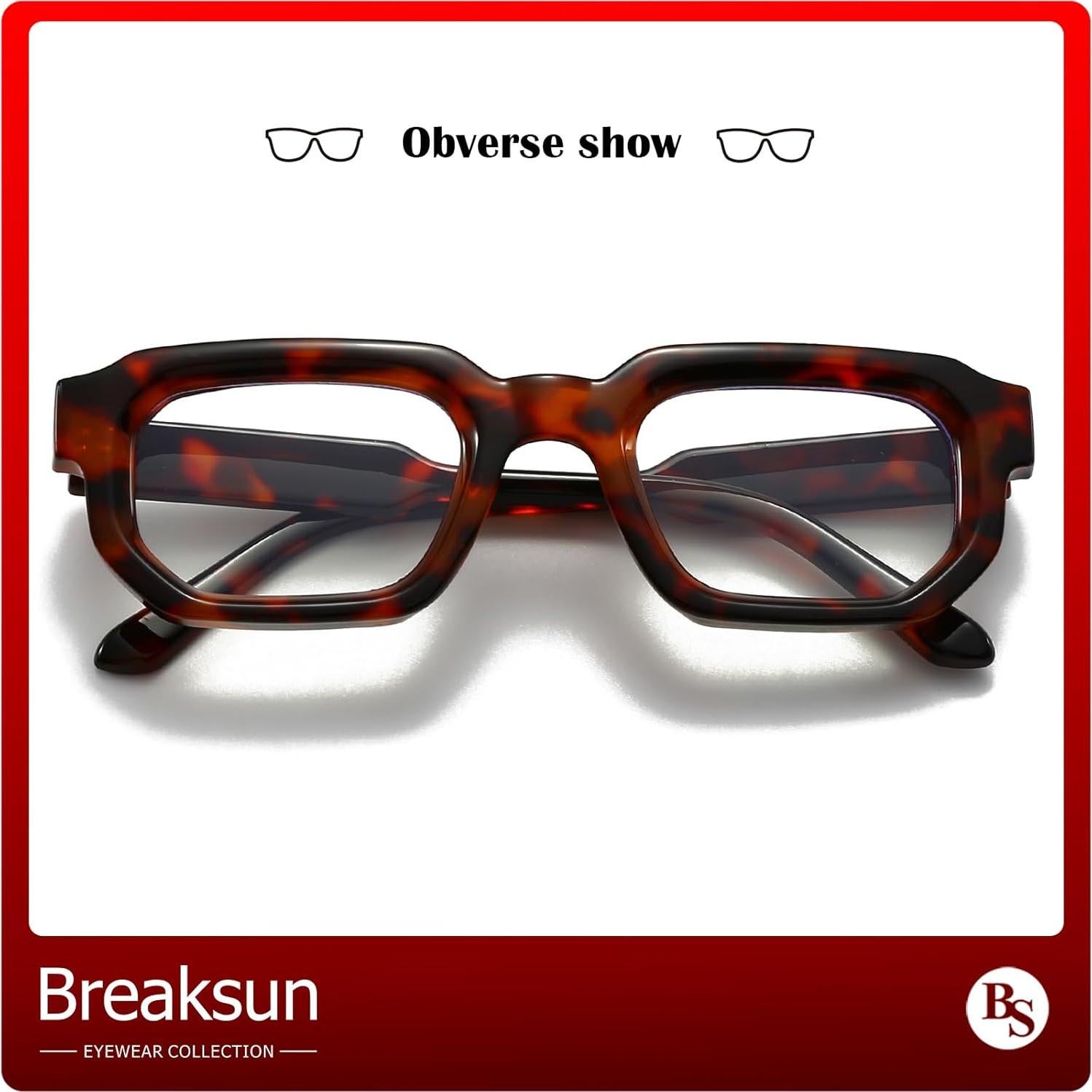 Gafas Retro Cuadradas Breaksun con Bloqueo Luz Azul