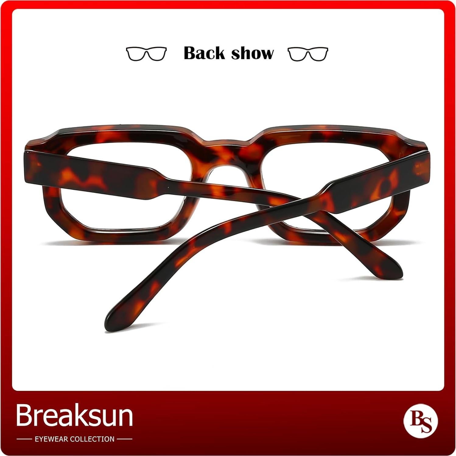 Gafas Retro Cuadradas Breaksun con Bloqueo Luz Azul