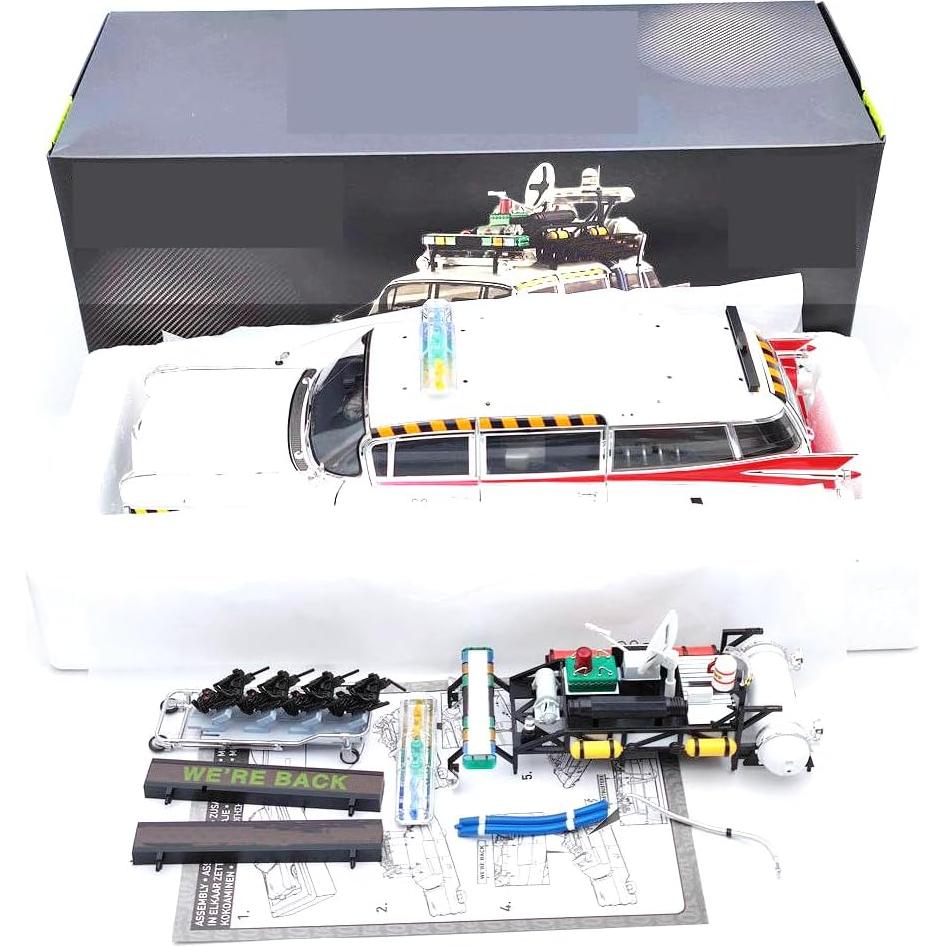 Modelo Diecast ECTO-1A Mattel 1:18 Edición Limitada Blanco