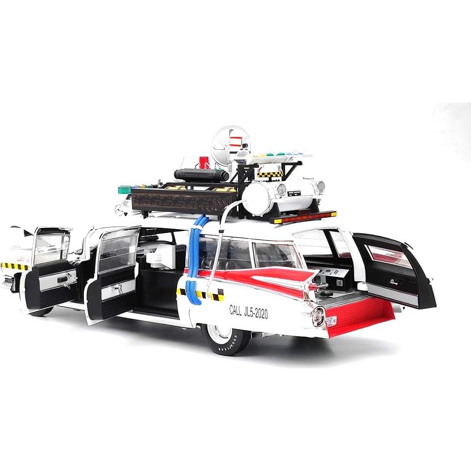Modelo Diecast ECTO-1A Mattel 1:18 Edición Limitada Blanco