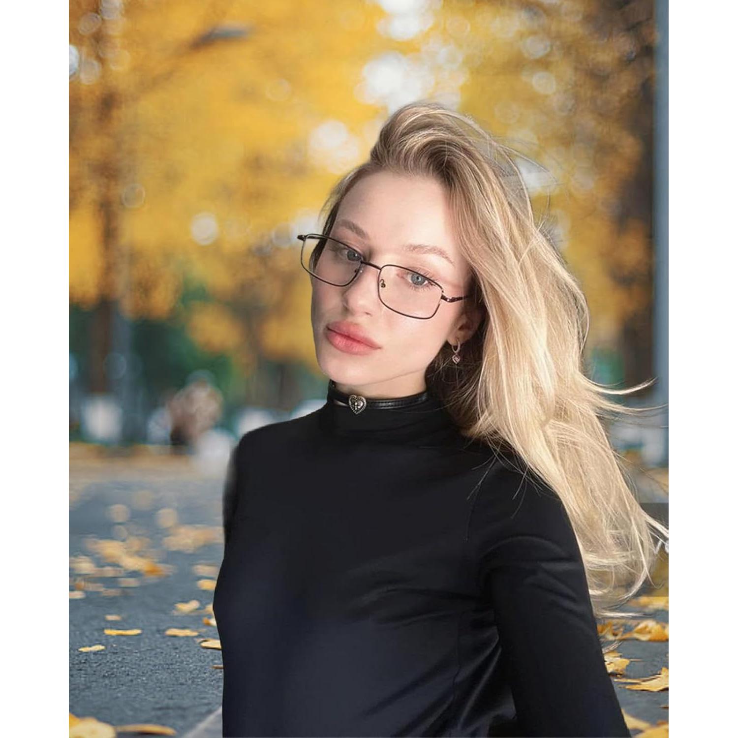 Gafas de luz azul ADE WU rectangulares para hombres y mujeres