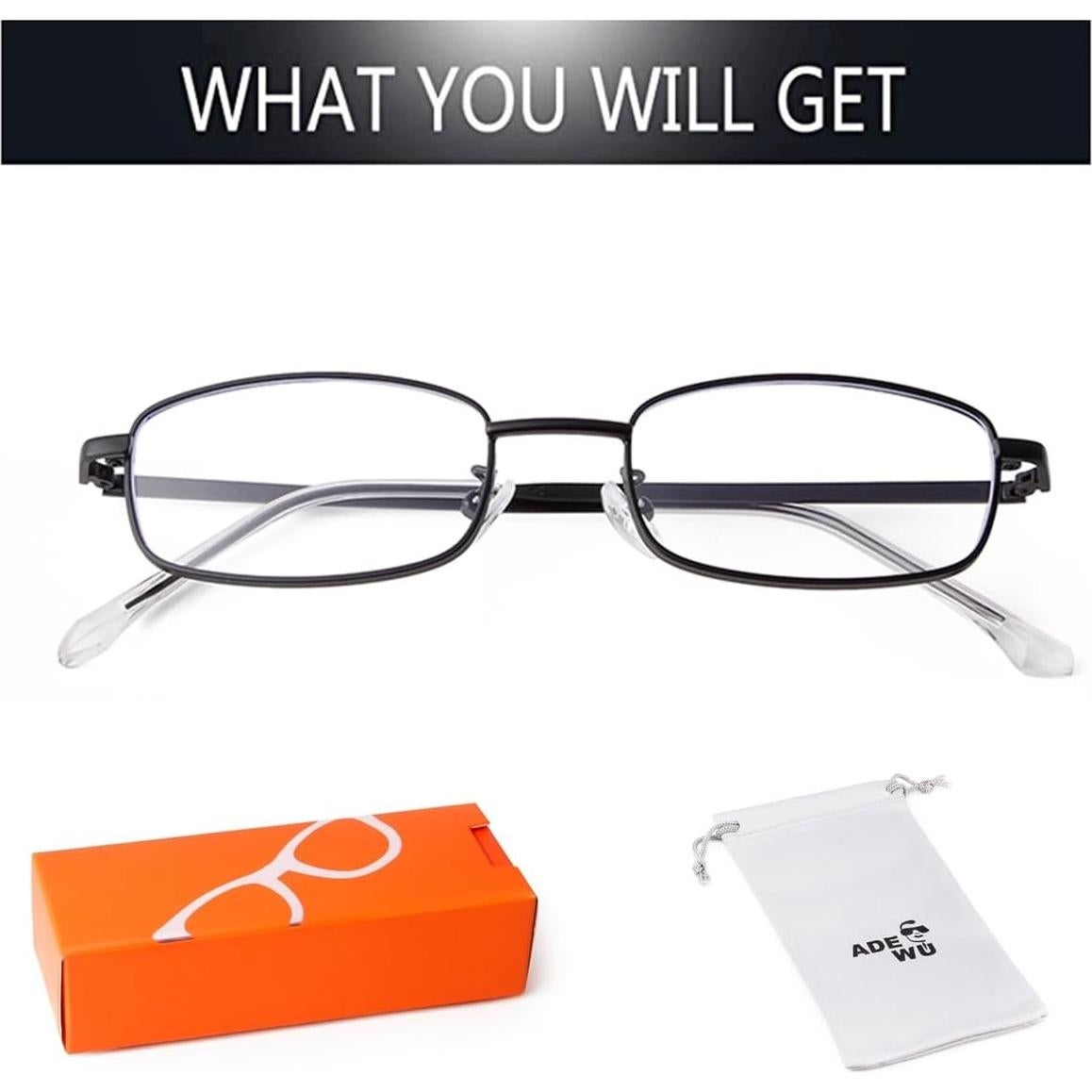 Gafas de luz azul ADE WU rectangulares para hombres y mujeres