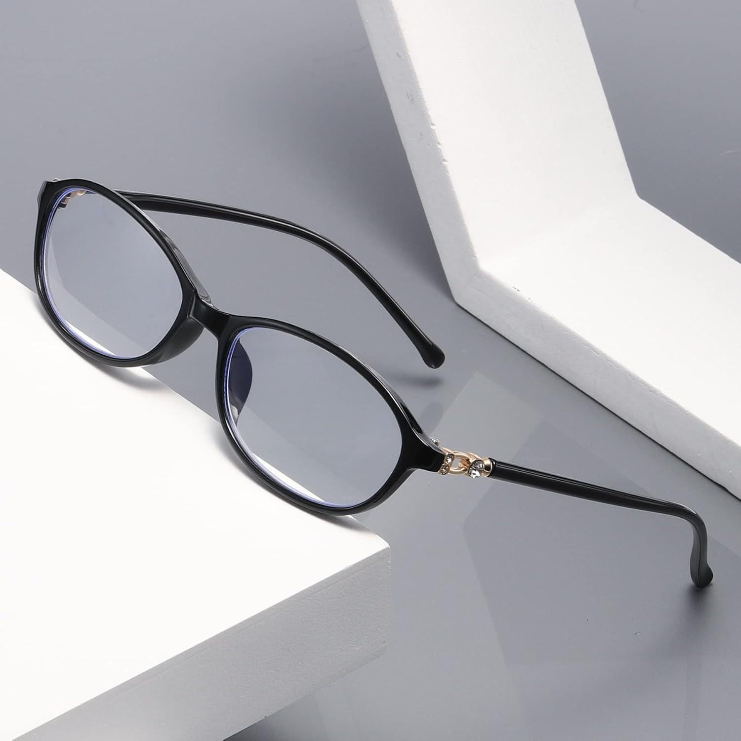 Gafas de Lectura B&Q 4 Pares Ovaladas Mujeres Bloqueo Luz Azul