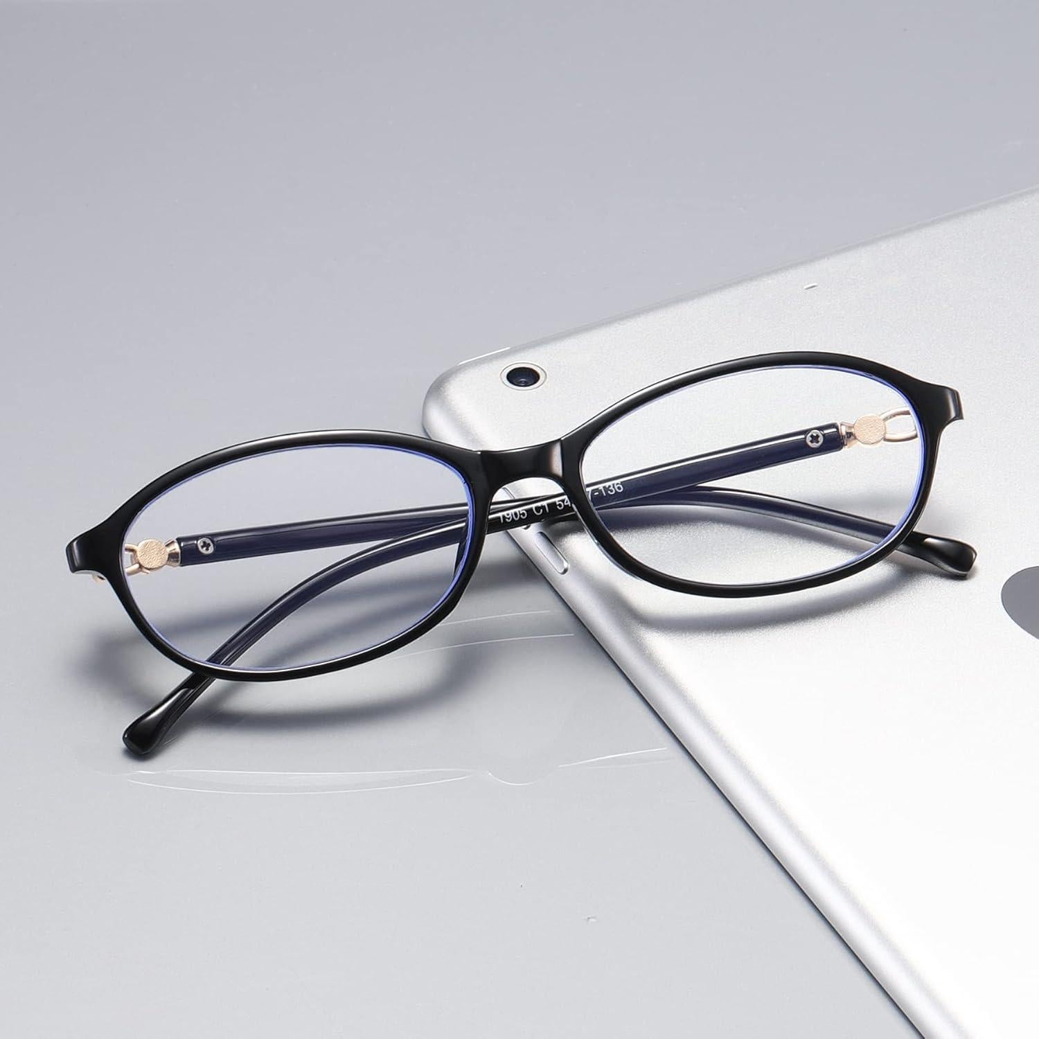 Gafas de Lectura B&Q 4 Pares Ovaladas Mujeres Bloqueo Luz Azul