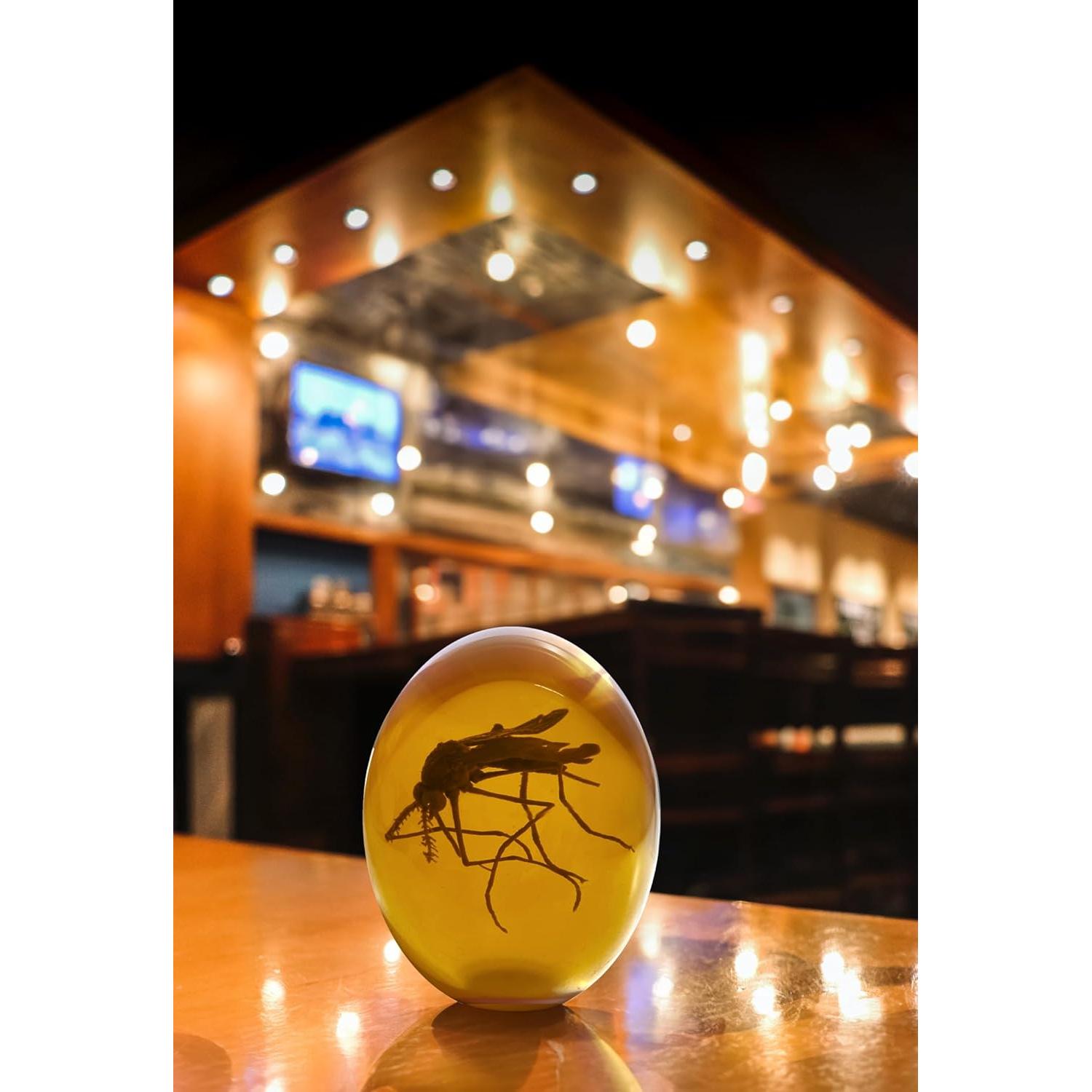 Mosquito 3D en Ámbar VEOJEIN | Réplica Decorativa 8.4 cm