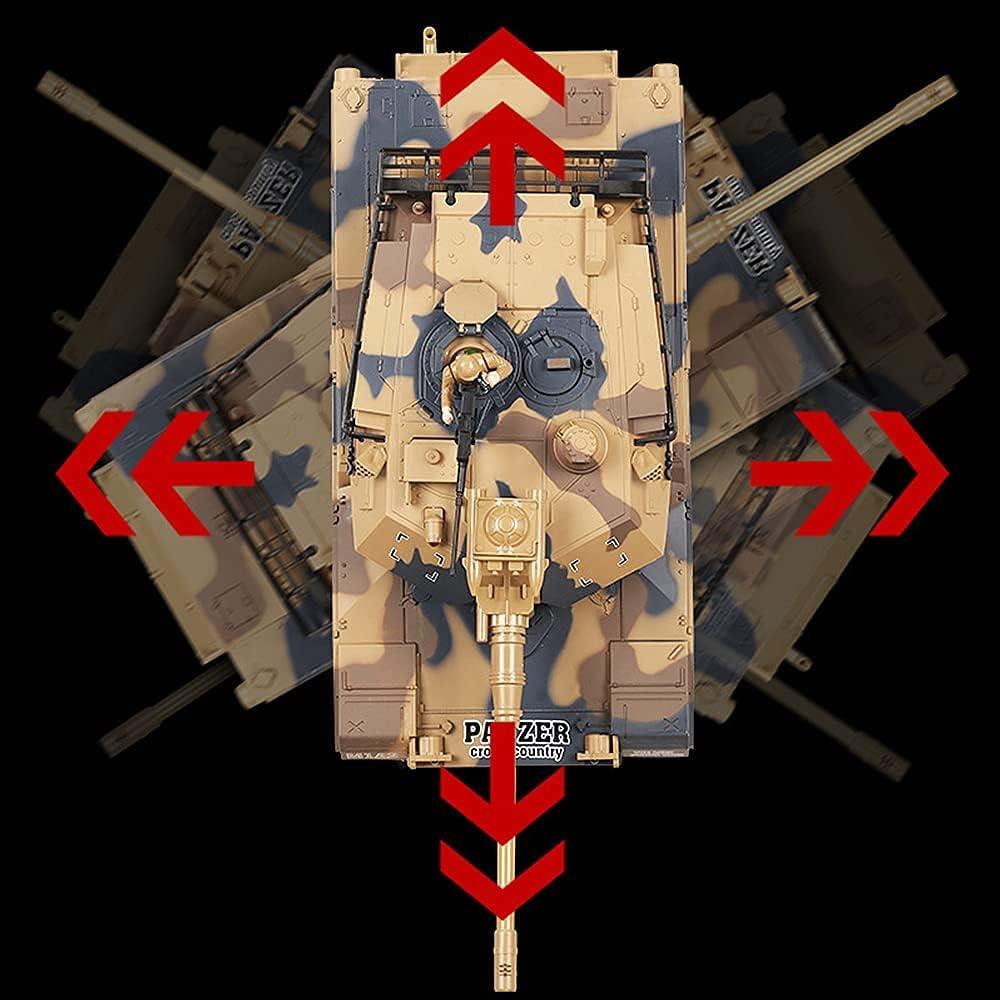 Tanque de Control Remoto Fisca M1A2 2.4GHz 15 Canales Humo