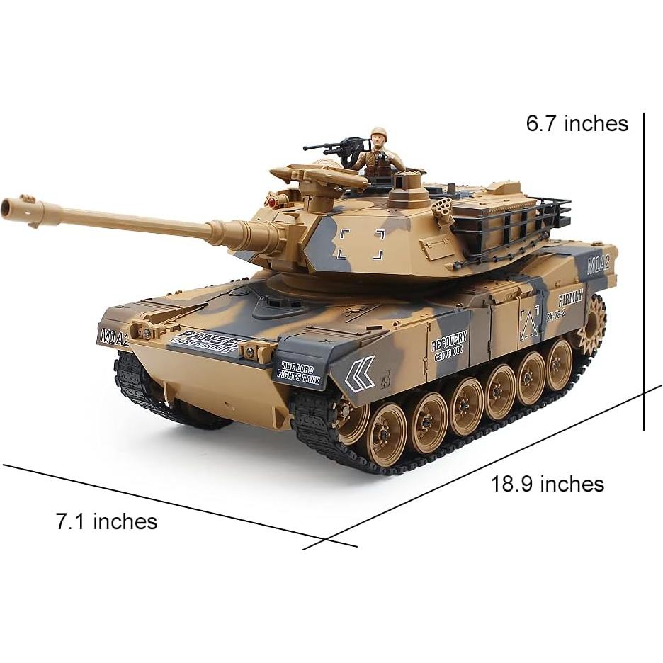 Tanque de Control Remoto Fisca M1A2 2.4GHz 15 Canales Humo