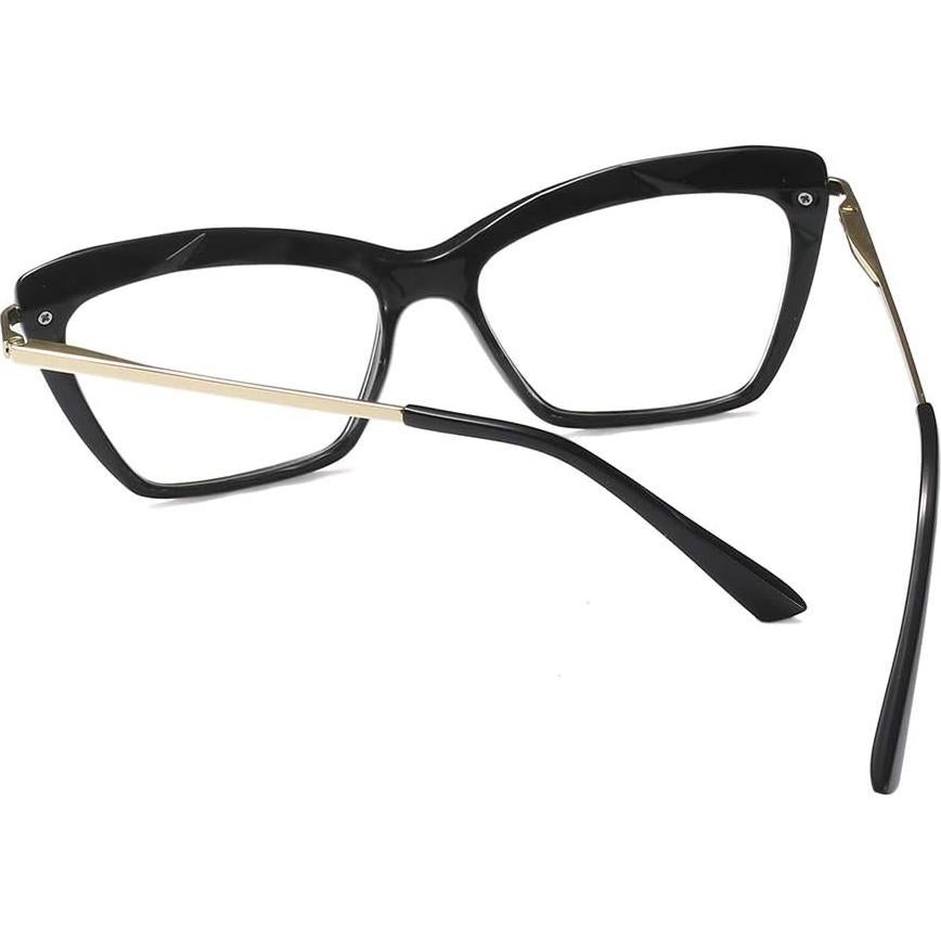 Gafas de lectura Jurchio ojo de gato negras 2.5x para mujer