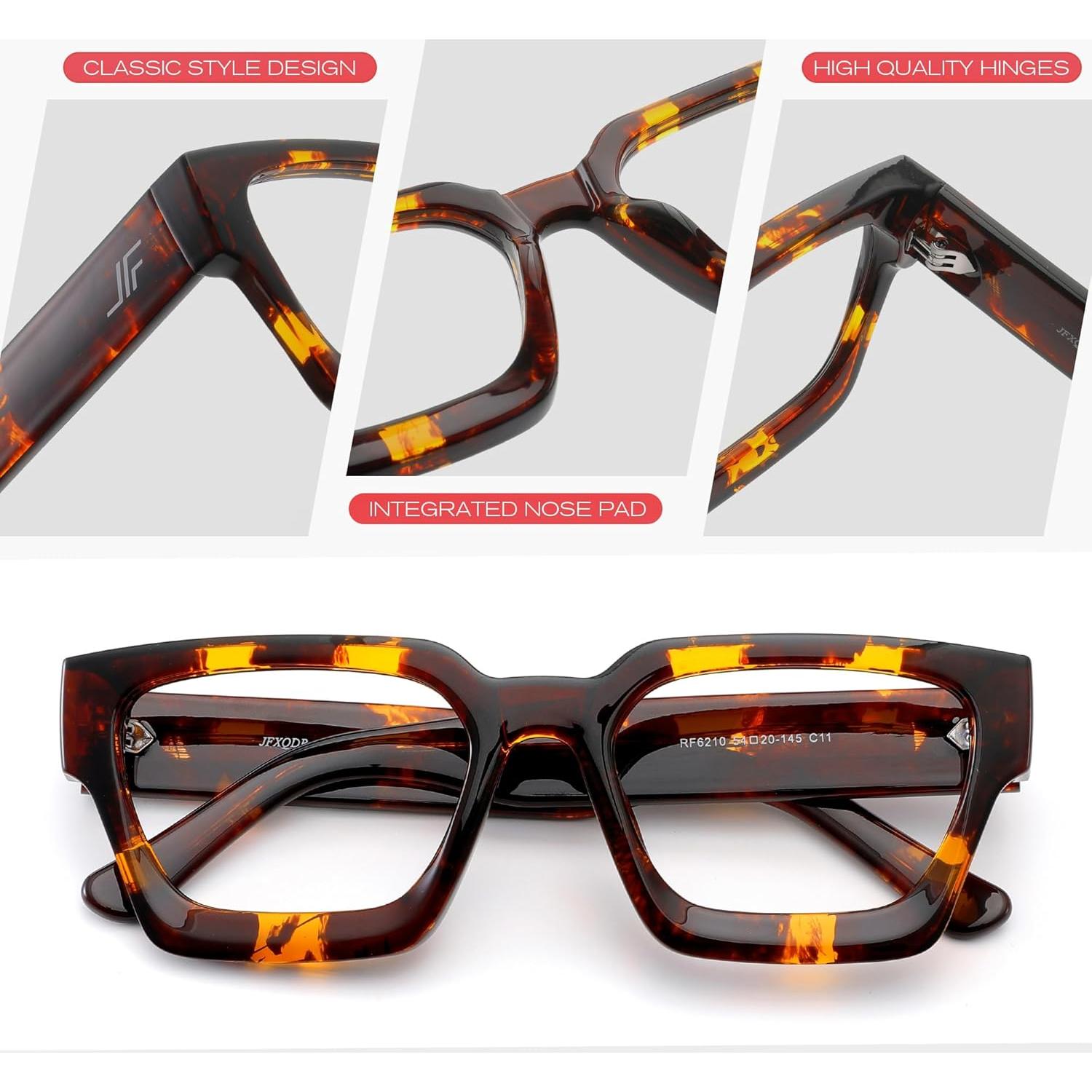 Gafas bloqueadoras luz azul JFXQDR RF6210 marco grueso