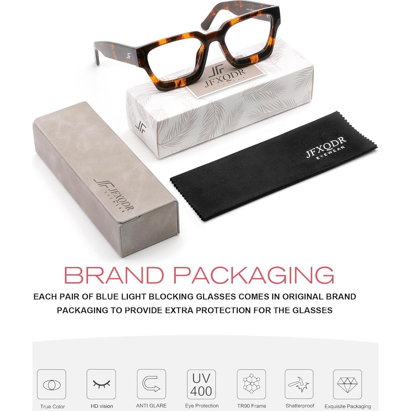 Gafas bloqueadoras luz azul JFXQDR RF6210 marco grueso