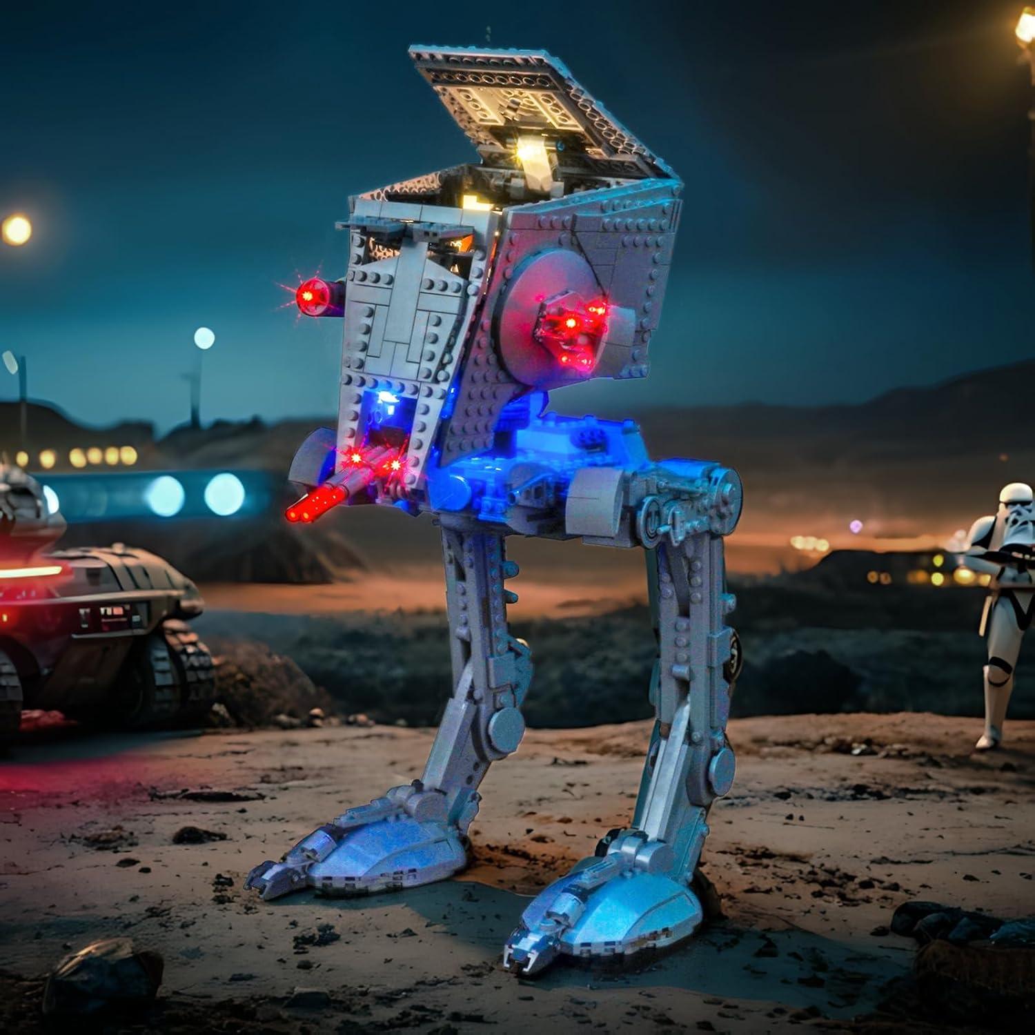 Luz LED BrickBling para Lego AT-ST Walker 75417 - Rojo