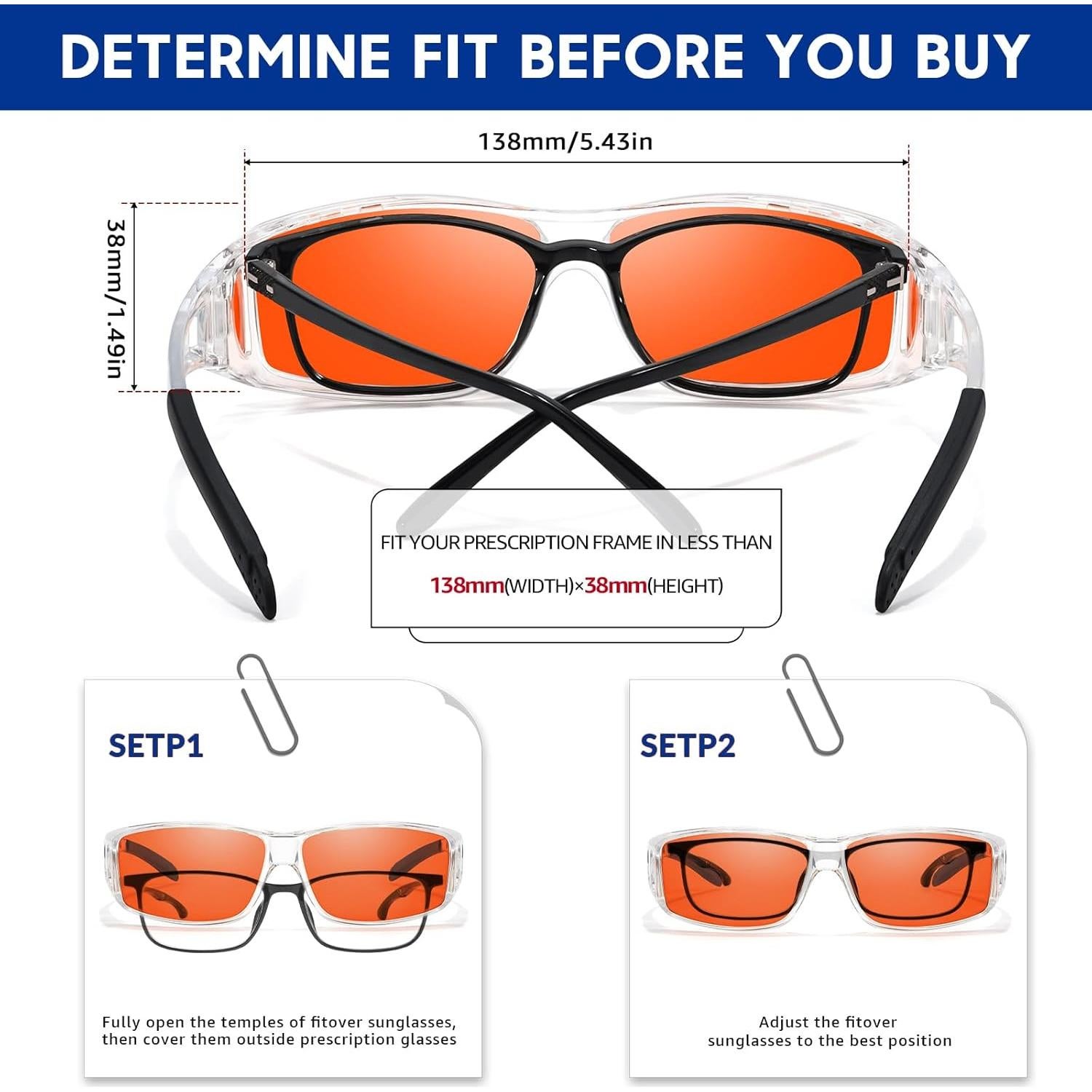 Gafas Bloqueadoras de Luz Azul Fit Over - Unisex - Modelo 0311