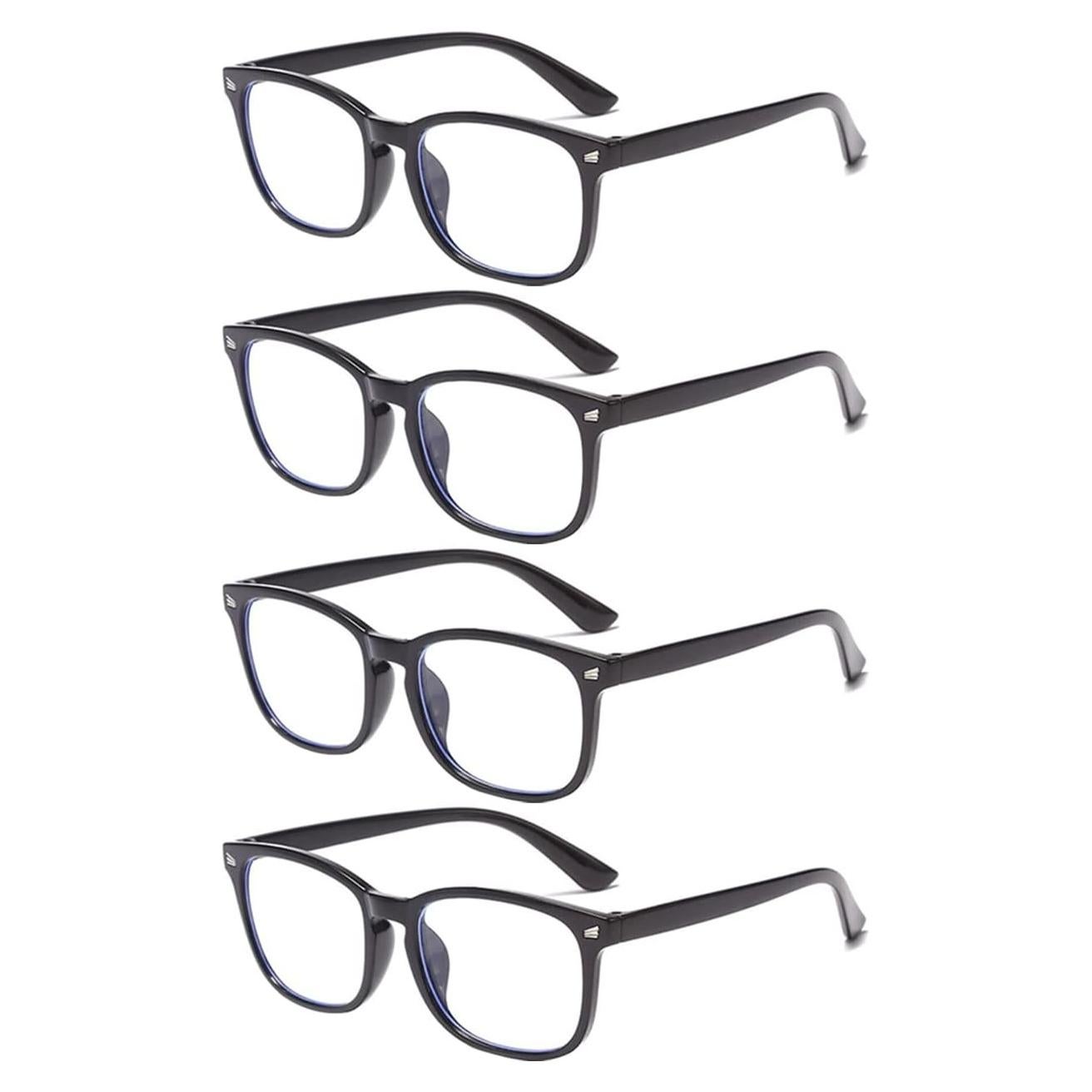 4 Pares Gafas de Lectura B and Q Unisex con Bloqueo Luz Azul
