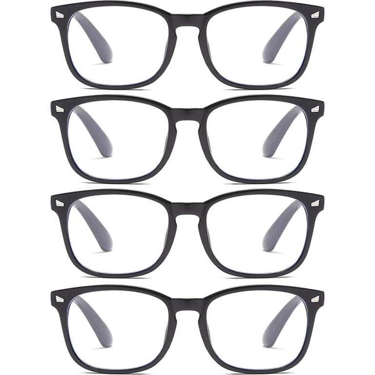 4 Pares Gafas de Lectura B and Q Unisex con Bloqueo Luz Azul