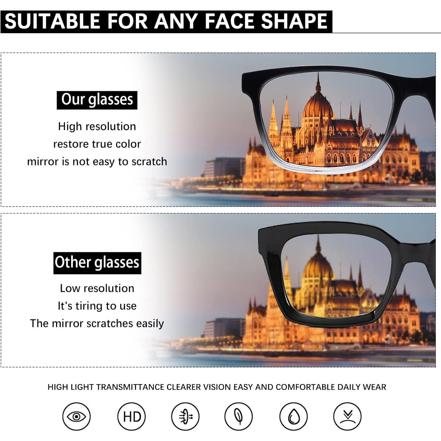 Gafas de Lectura VIDEBLA Paquete de 6 Anti-Luz Azul 2.0x