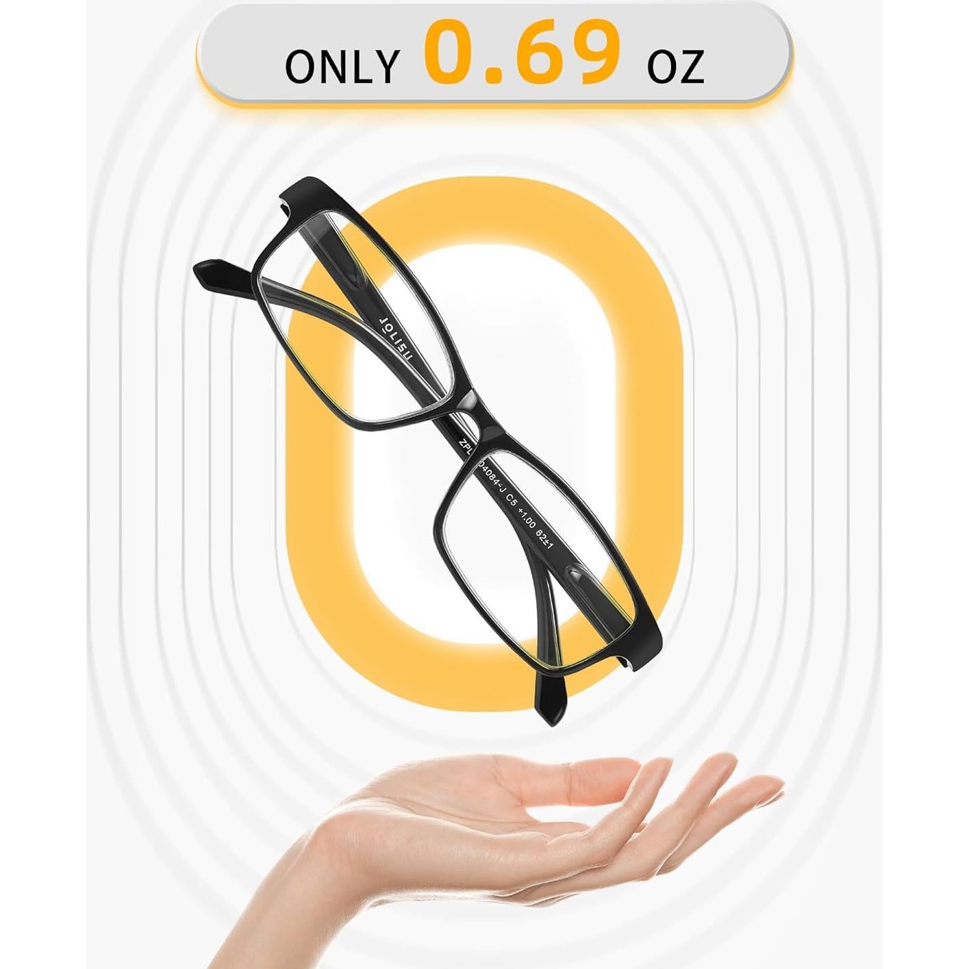 Gafas de Lectura JOLISU Paquete de 5 Colores 2.0x Luz Azul