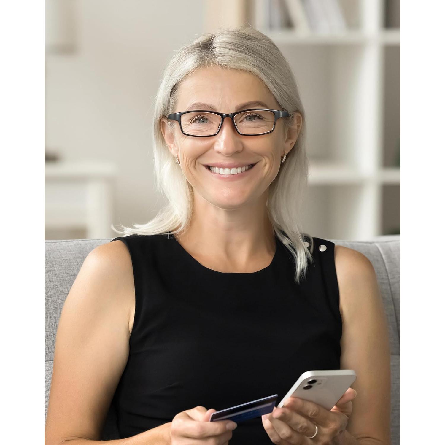 Gafas de Lectura JOLISU Paquete de 5 Colores 2.0x Luz Azul