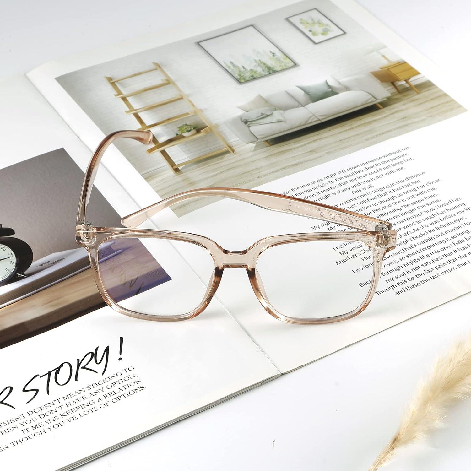 Gafas bloqueadoras de luz azul 80s grandes unisex naranja