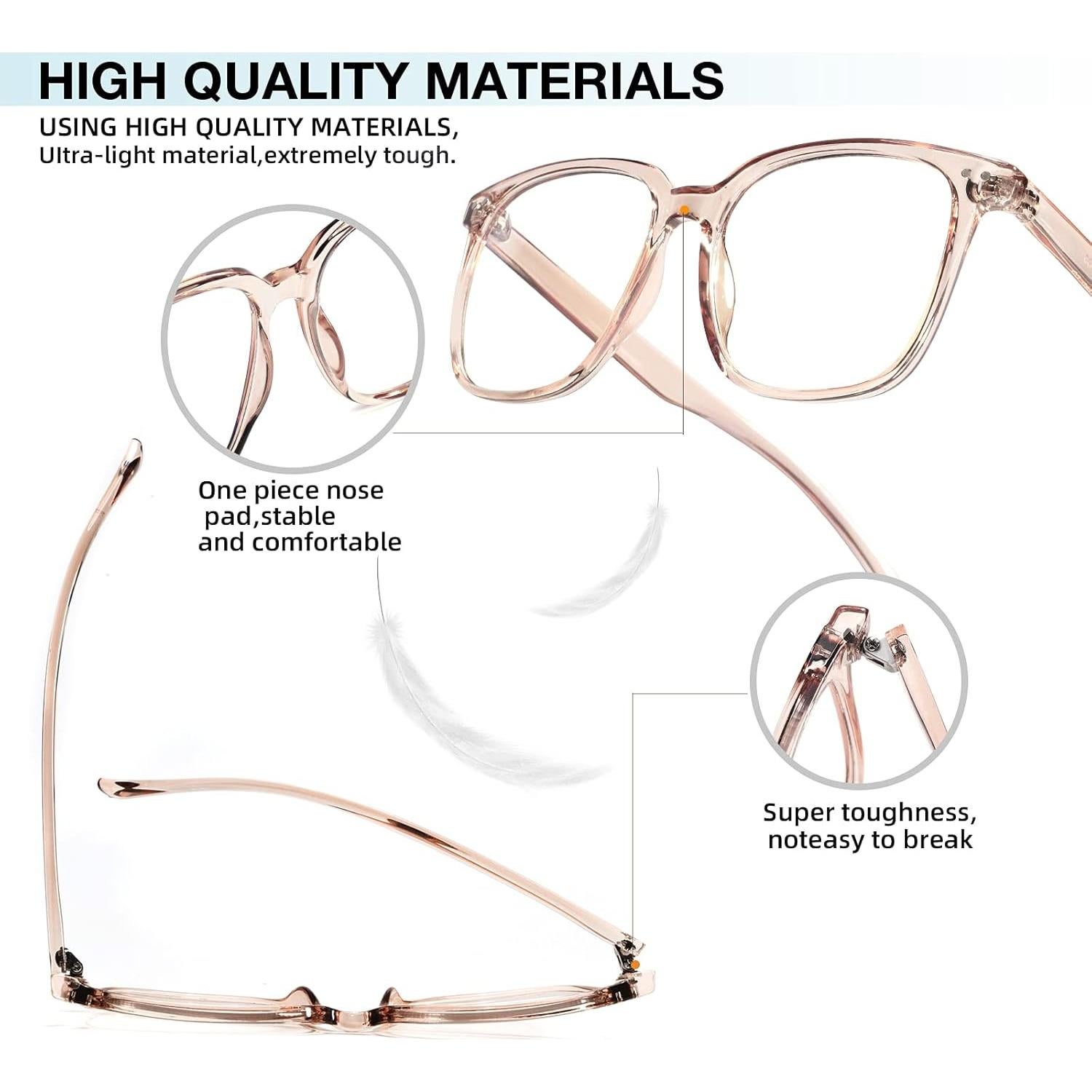 Gafas bloqueadoras de luz azul 80s grandes unisex naranja