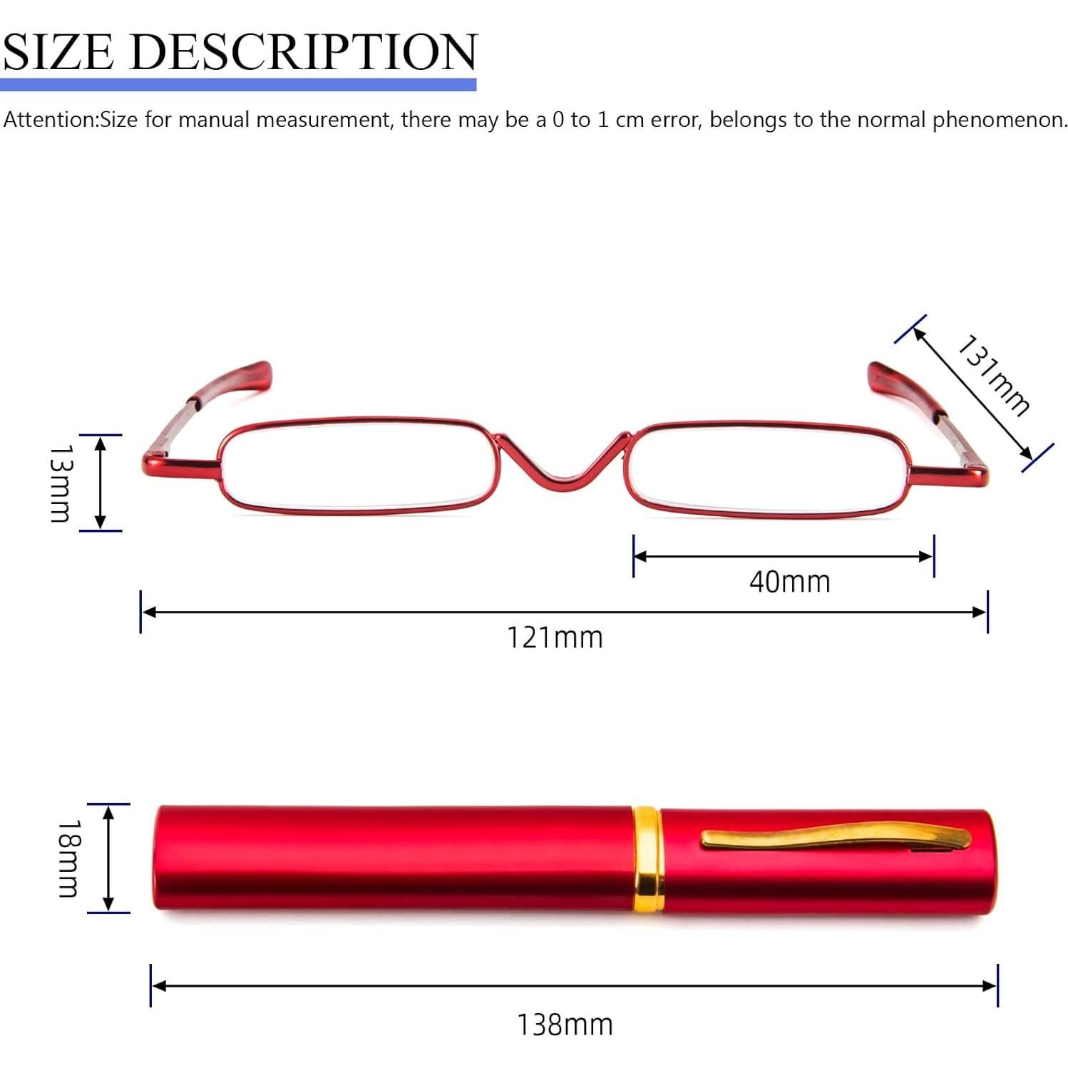 Gafas de Lectura DXYXYO Metal 2 Pares + Estuche Portátil