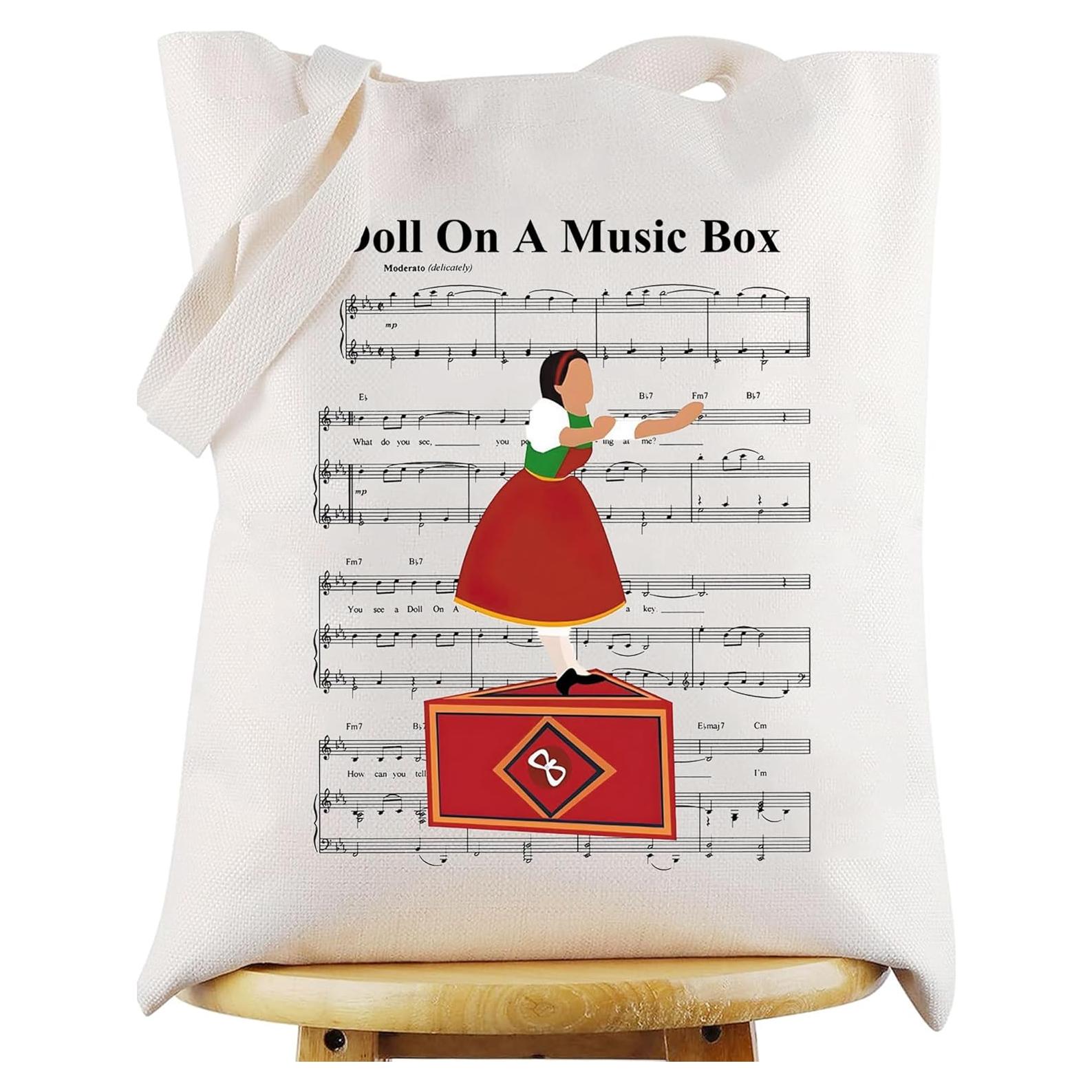 Bolsa Tote de Algodón WZMPA 37x32cm Muñeca Regalo Unisex