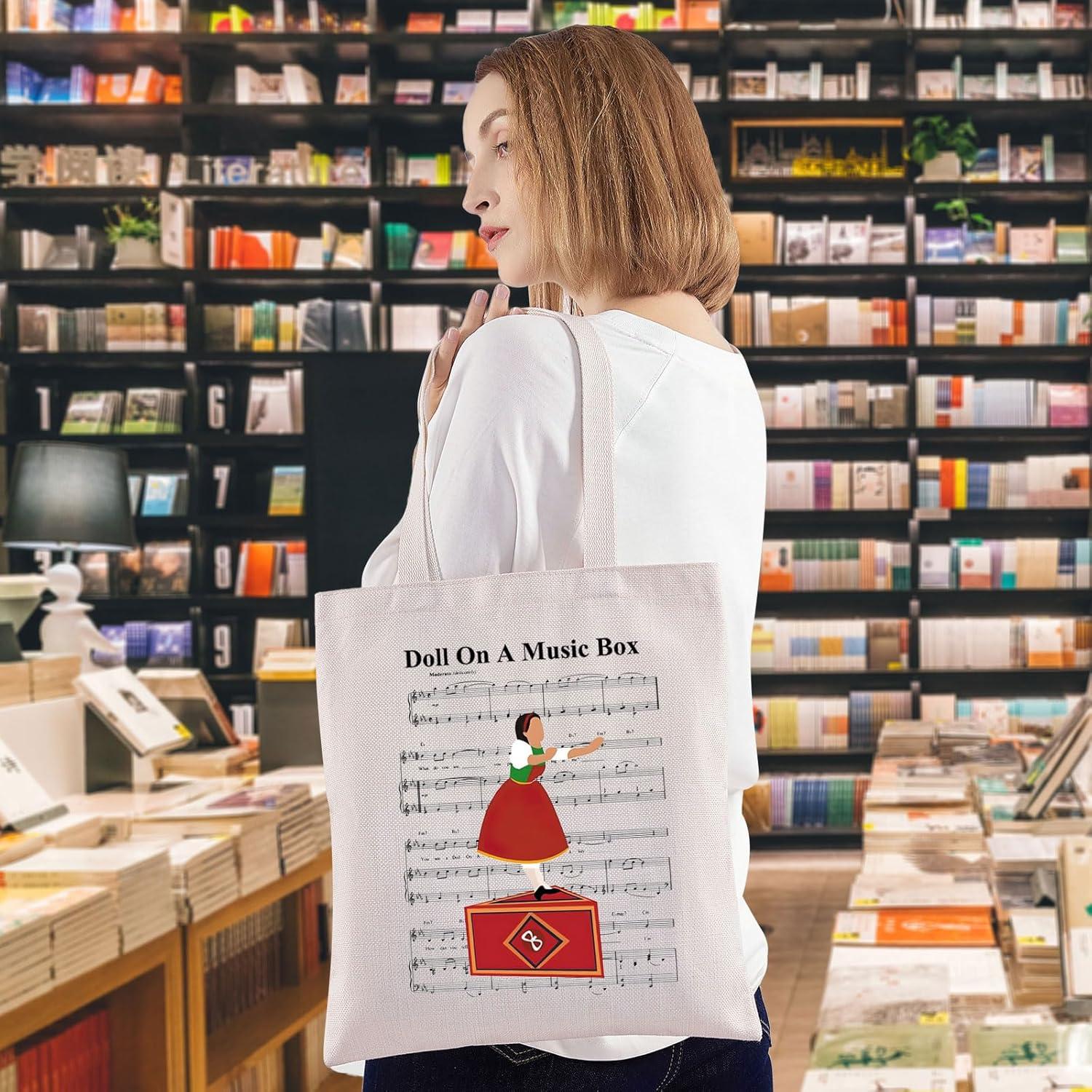 Bolsa Tote de Algodón WZMPA 37x32cm Muñeca Regalo Unisex