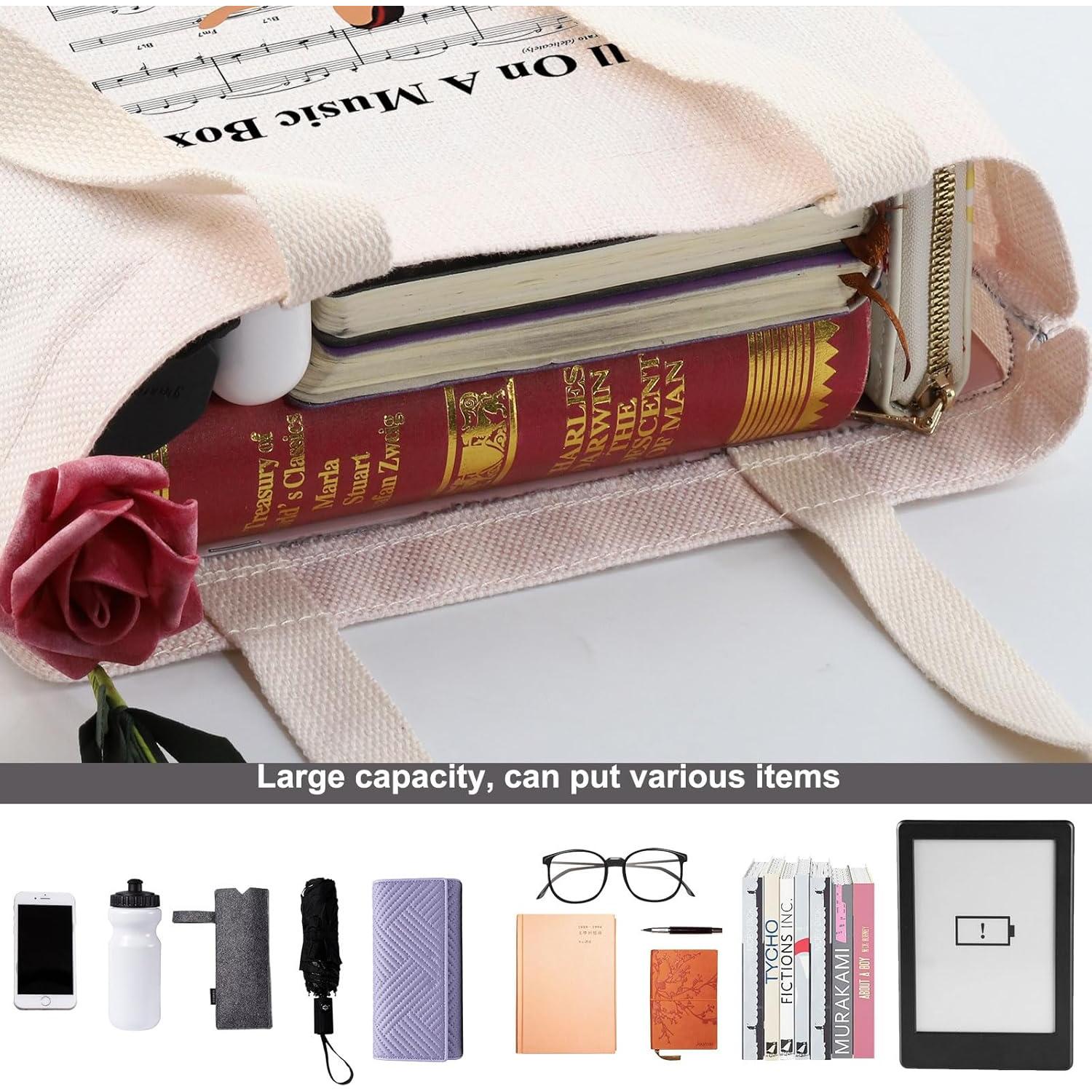 Bolsa Tote de Algodón WZMPA 37x32cm Muñeca Regalo Unisex