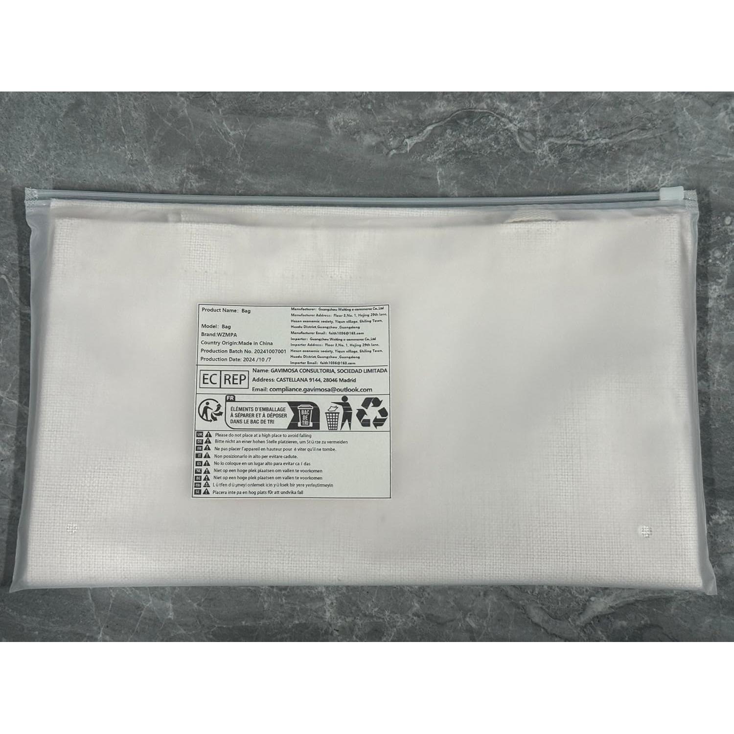 Bolsa Tote de Algodón WZMPA 37x32cm Muñeca Regalo Unisex