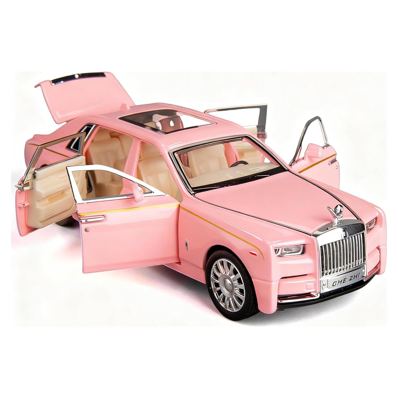 Coche de Juguete Rolls-Royce Phantom 1/32 BDTCTK Rosa con Sonido y Luz