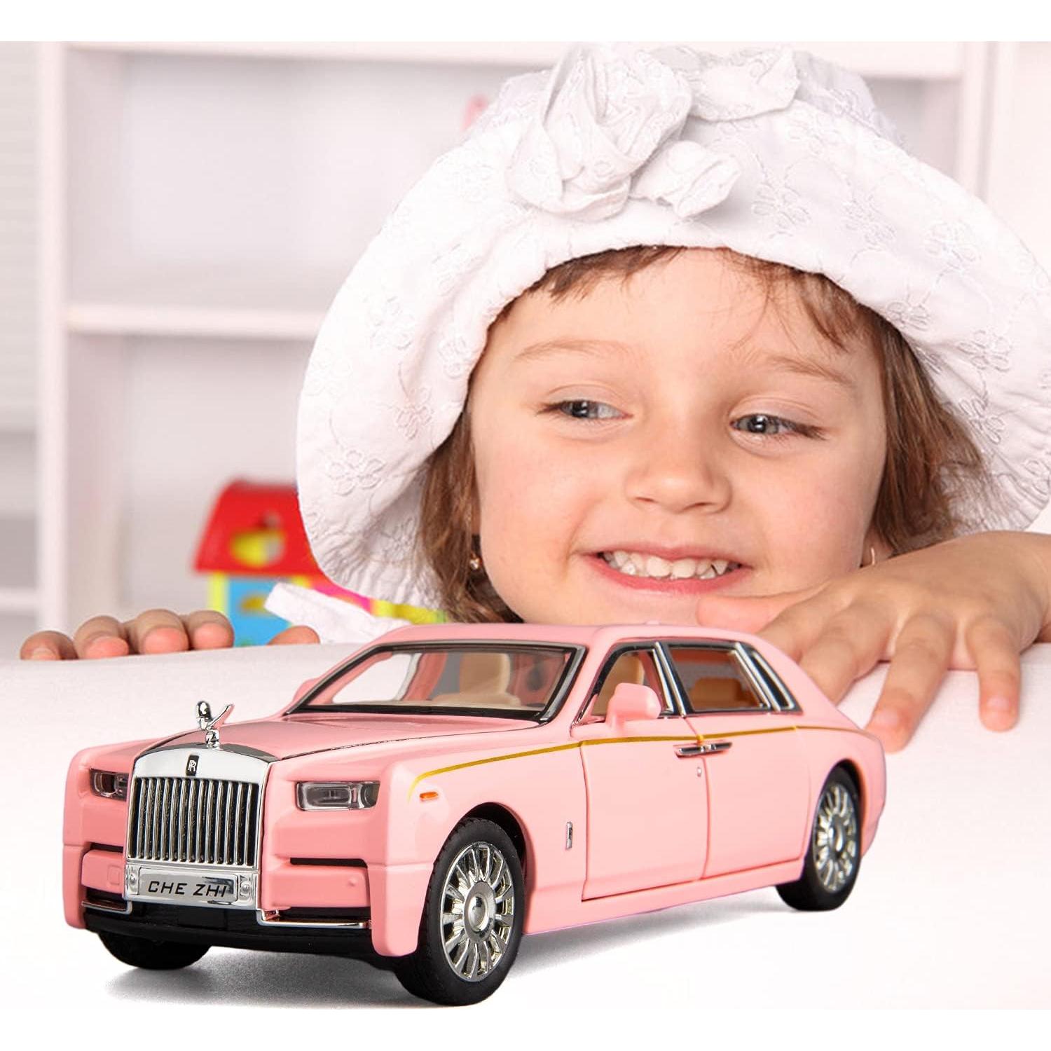 Coche de Juguete Rolls-Royce Phantom 1/32 BDTCTK Rosa con Sonido y Luz