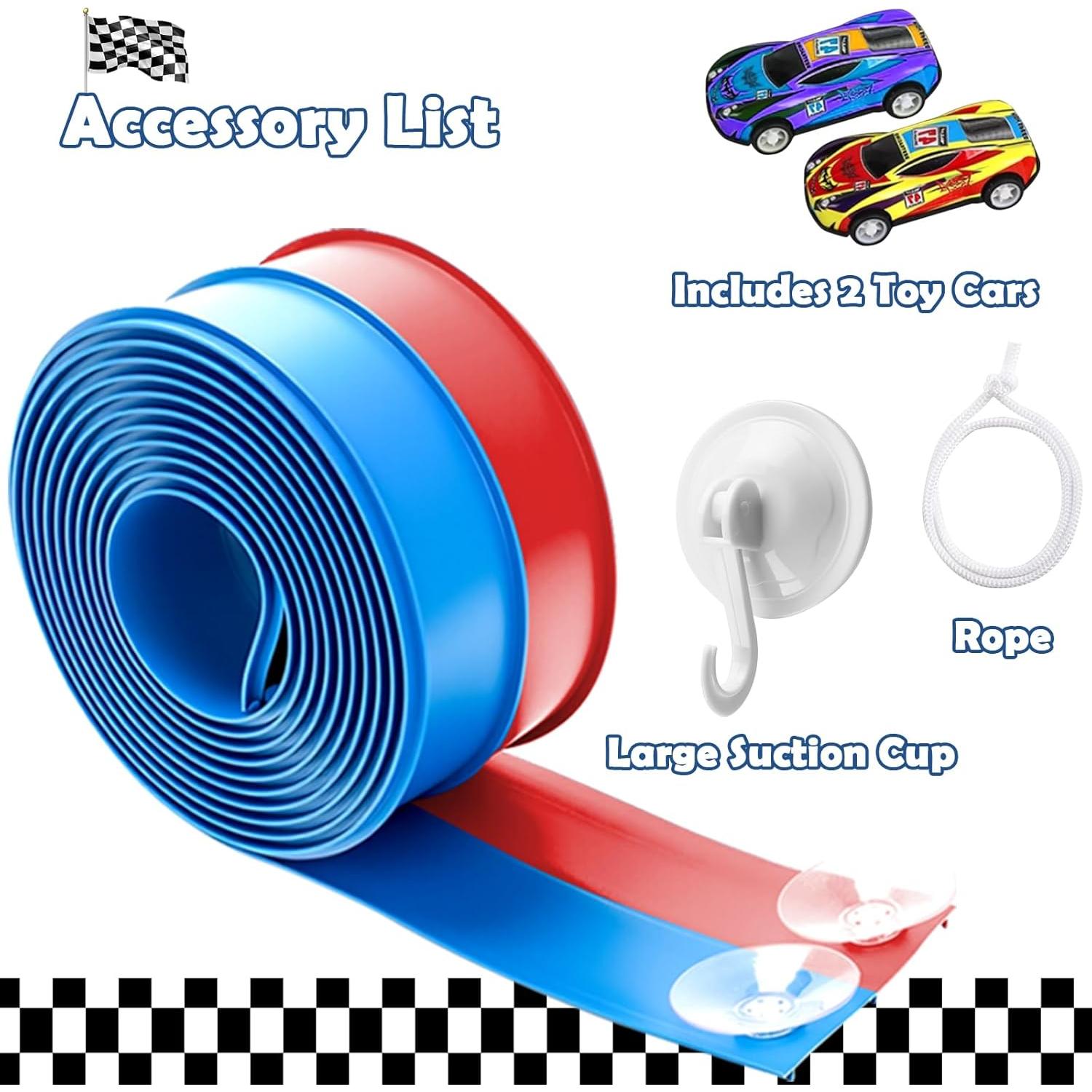 Pista de Carreras Flexible YUOIOYU 4.57 m con Ventosas