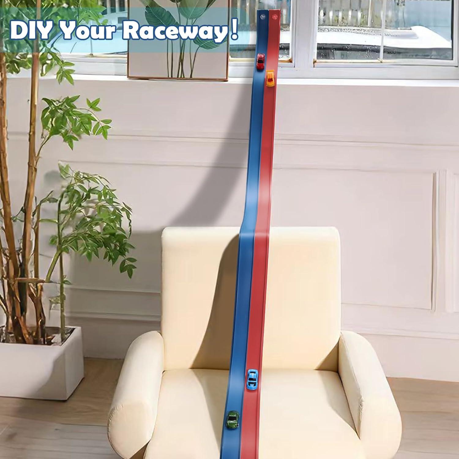 Pista de Carreras Flexible YUOIOYU 4.57 m con Ventosas