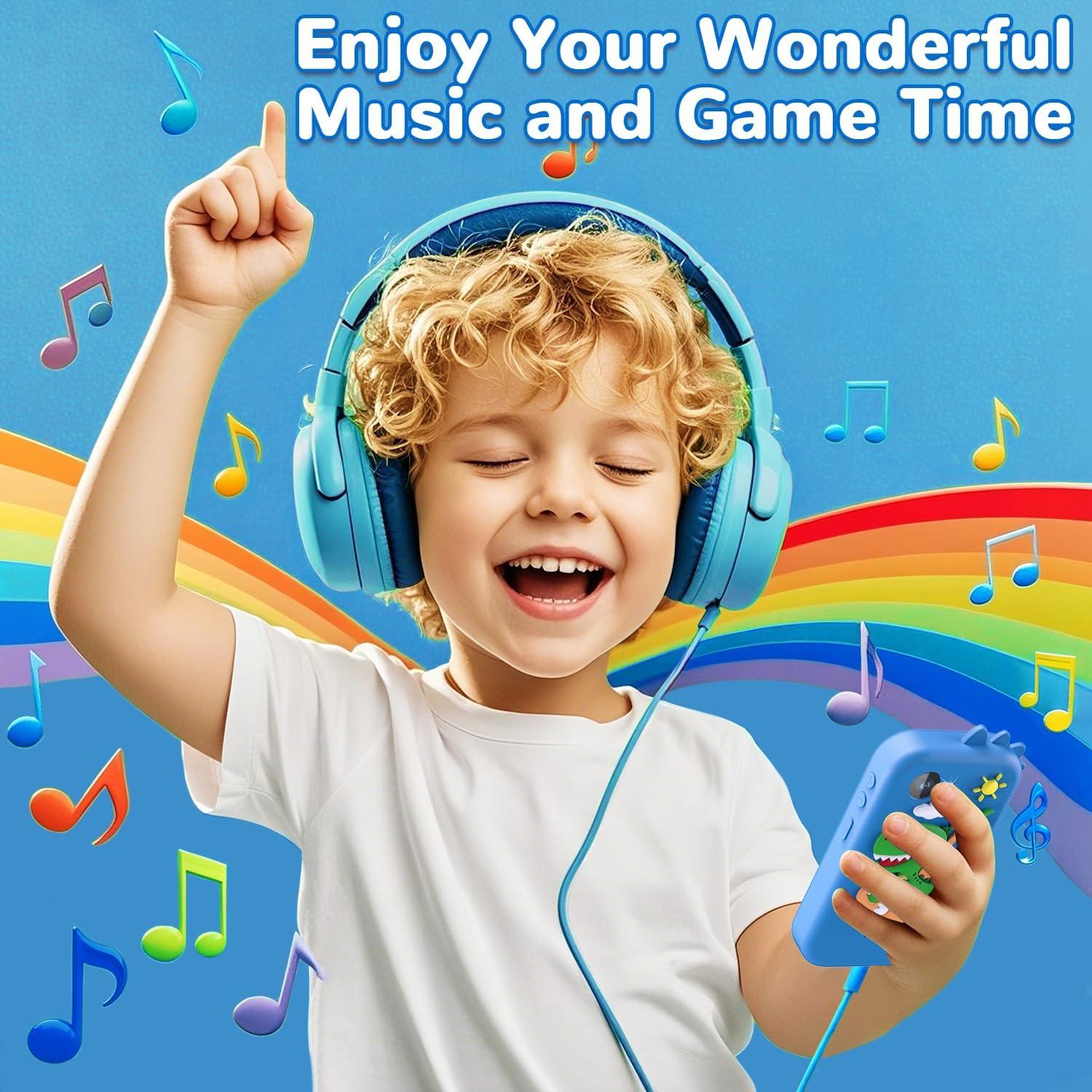 Teléfono Infantil Lapare Azul con Pantalla Táctil y Doble Cámara