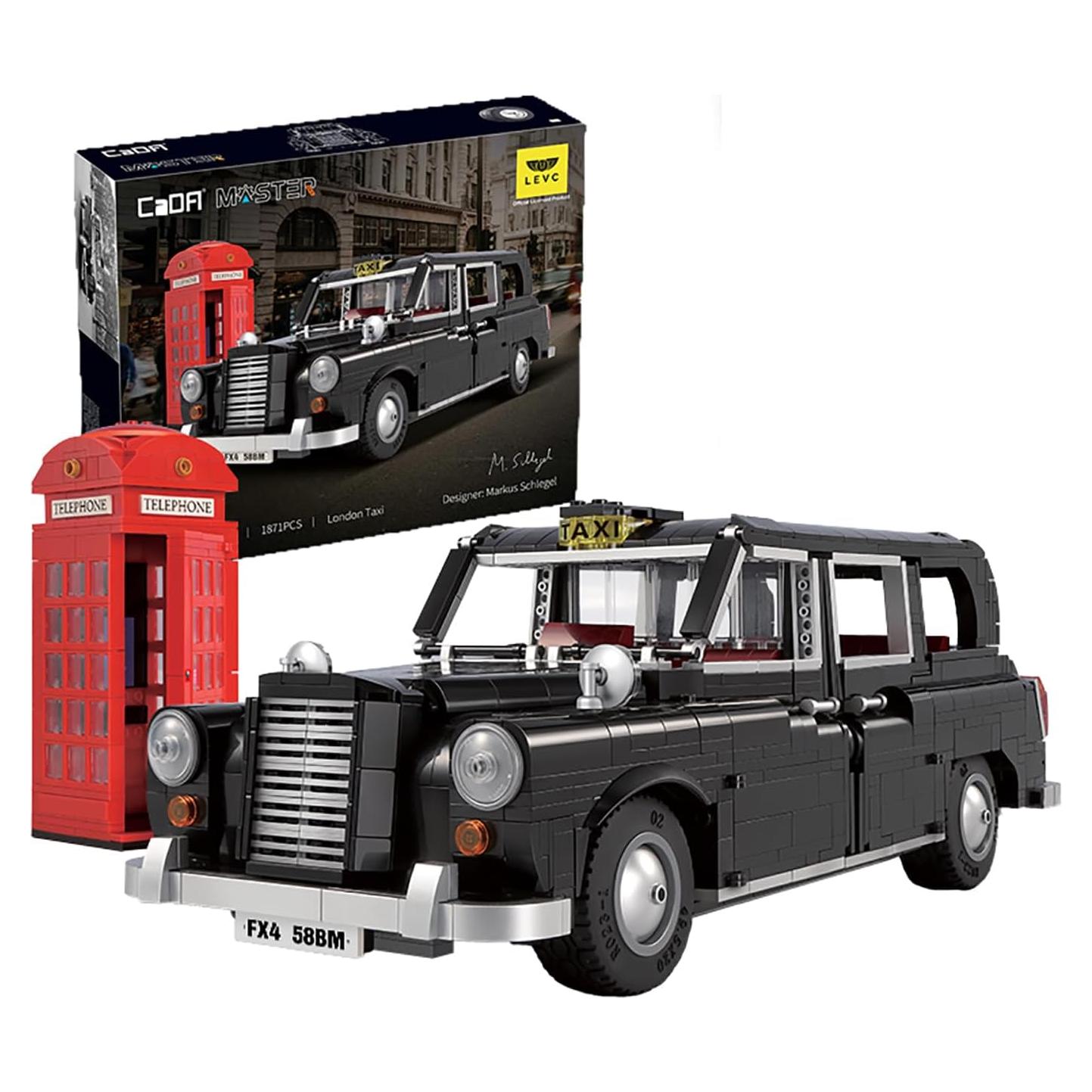 dOMOb LEVC FX4 London Taxi Black Cab Car Building Kit – STEM Bricks Toys for 8+ Age Kids & Adults – 1:12 Model Build Set – 1871 Pieces or Blocks – for Boys, Hobbyist, Collector