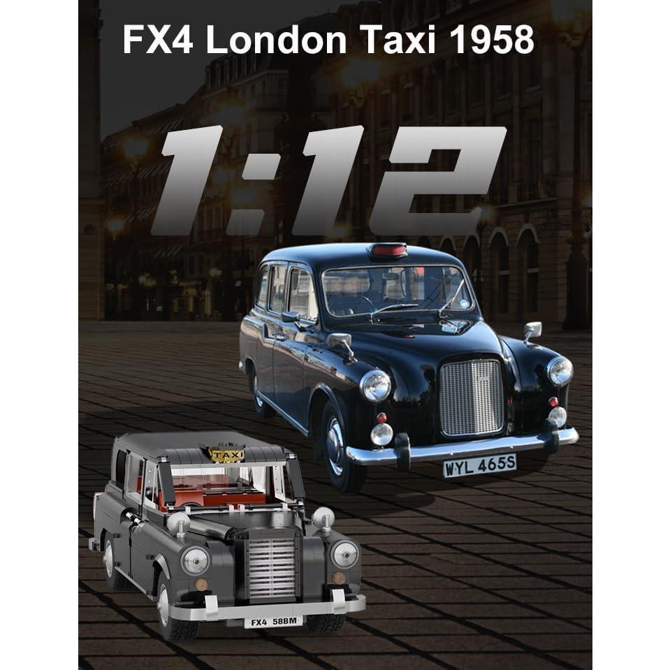 dOMOb LEVC FX4 London Taxi Black Cab Car Building Kit – STEM Bricks Toys for 8+ Age Kids & Adults – 1:12 Model Build Set – 1871 Pieces or Blocks – for Boys, Hobbyist, Collector