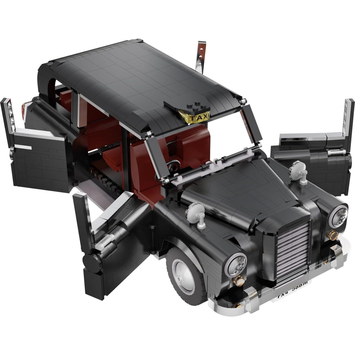 dOMOb LEVC FX4 London Taxi Black Cab Car Building Kit – STEM Bricks Toys for 8+ Age Kids & Adults – 1:12 Model Build Set – 1871 Pieces or Blocks – for Boys, Hobbyist, Collector