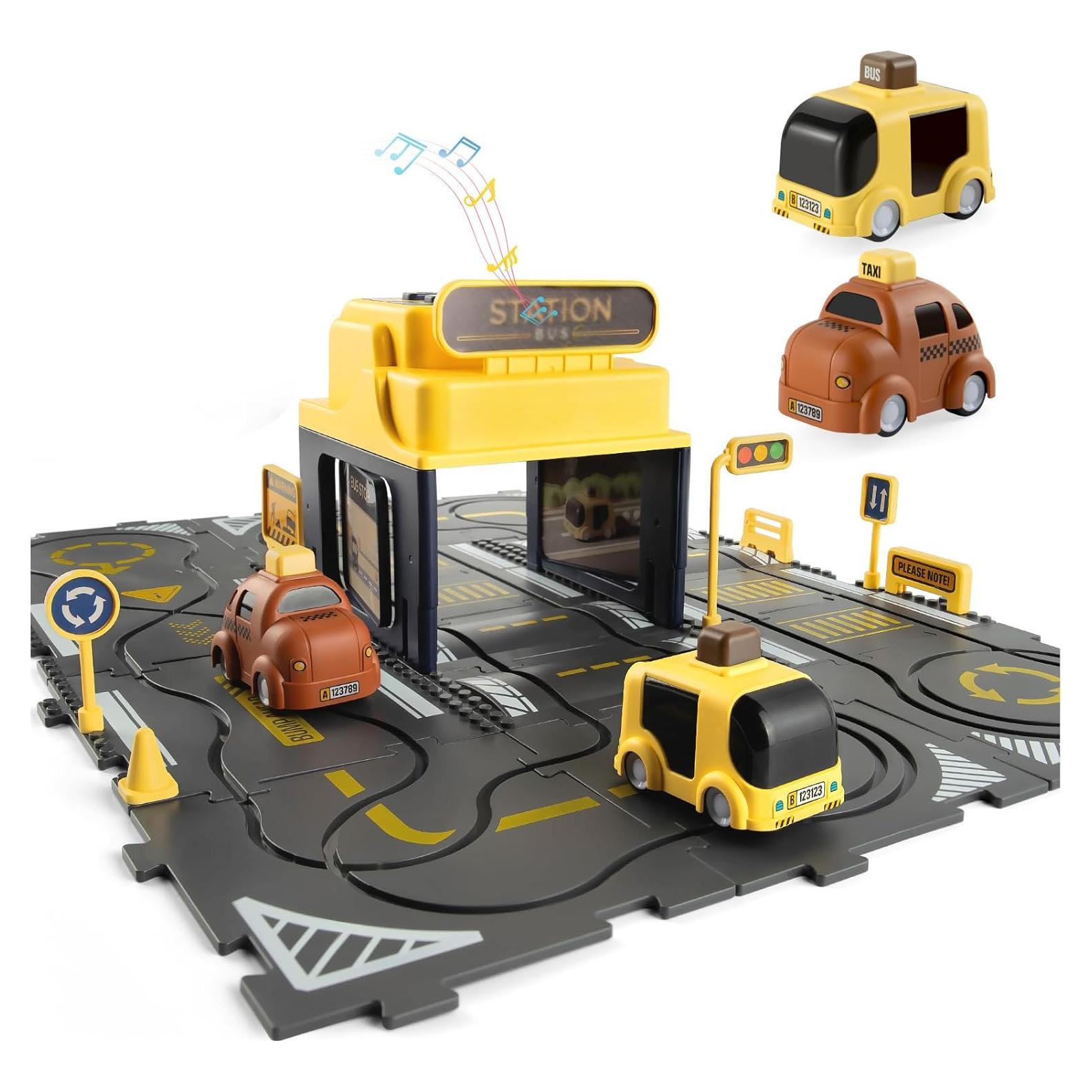 Puzzle de Pista de Coche Luz y Música 2 Coches 15x23cm