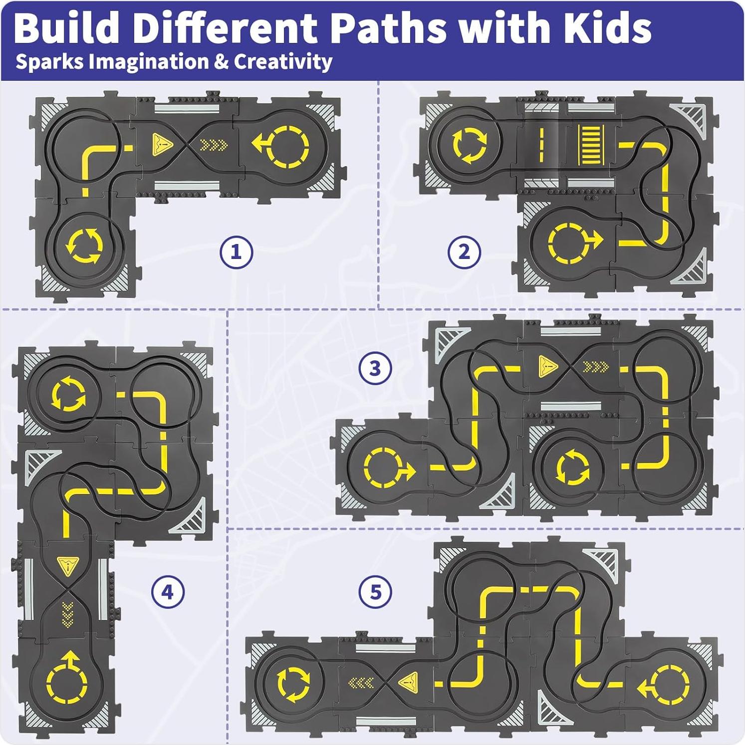 Puzzle de Pista de Coche Luz y Música 2 Coches 15x23cm