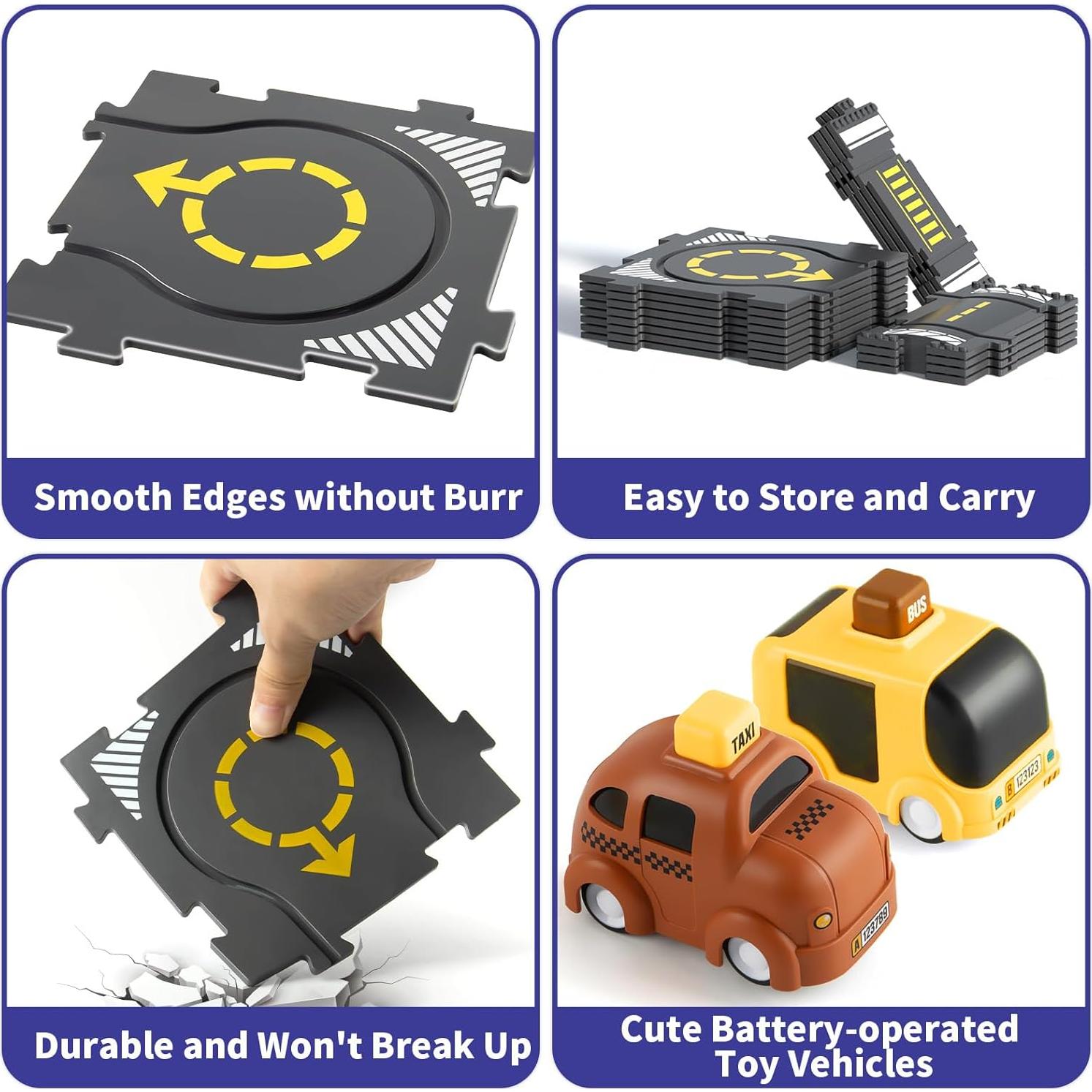 Puzzle de Pista de Coche Luz y Música 2 Coches 15x23cm