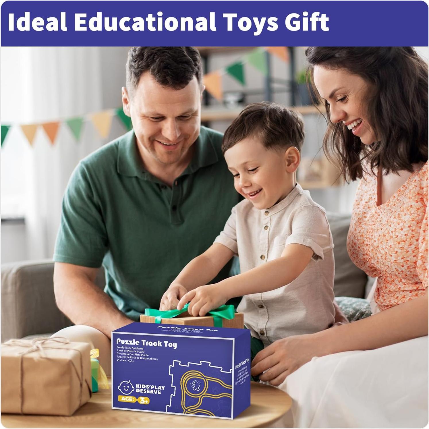 Puzzle de Pista de Coche Luz y Música 2 Coches 15x23cm