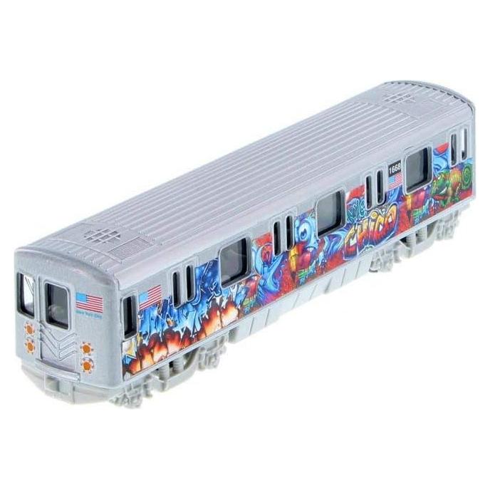 Tren Metro Subway con Graffiti Showcasts 1/43 Azul