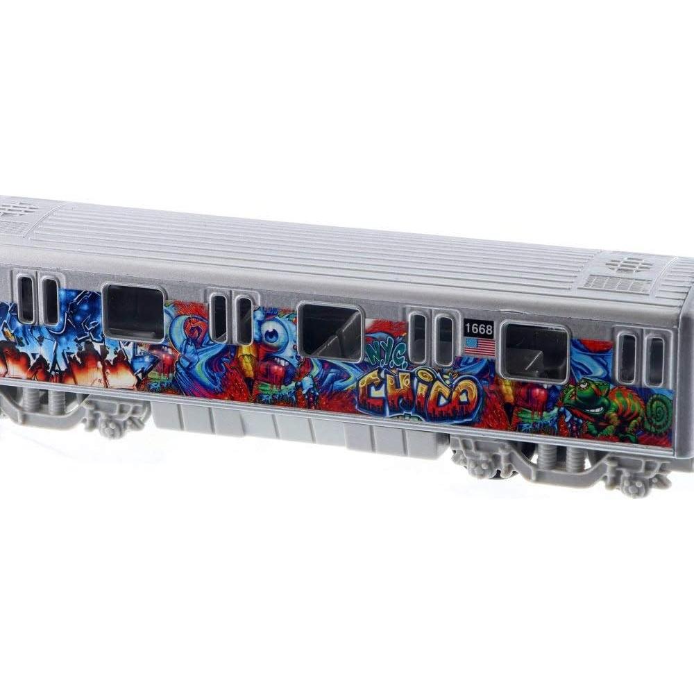 Tren Metro Subway con Graffiti Showcasts 1/43 Azul