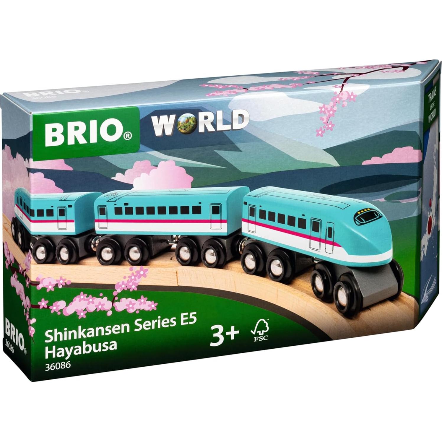 Tren de Madera Shinkansen Hayabusa BRIO 36086 para Niños 3+