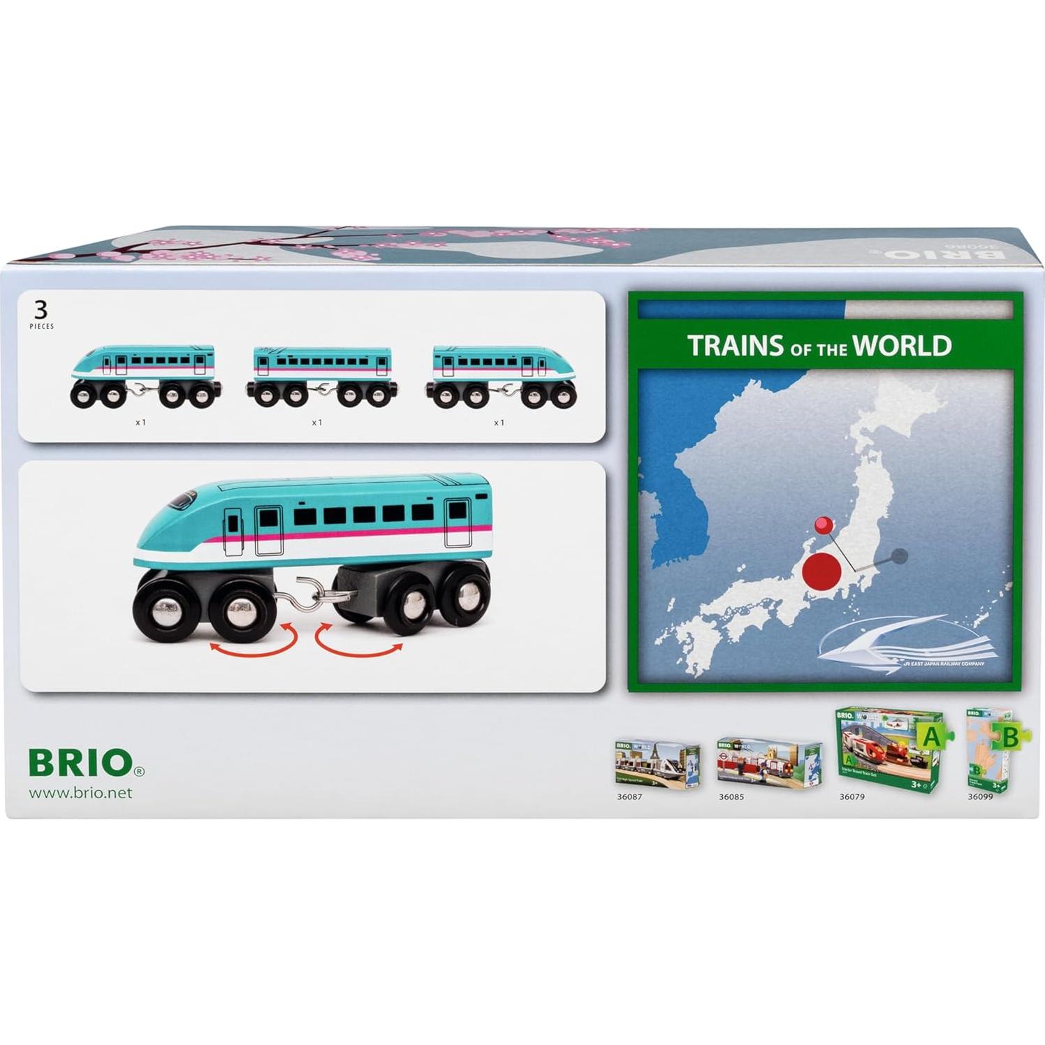 Tren de Madera Shinkansen Hayabusa BRIO 36086 para Niños 3+