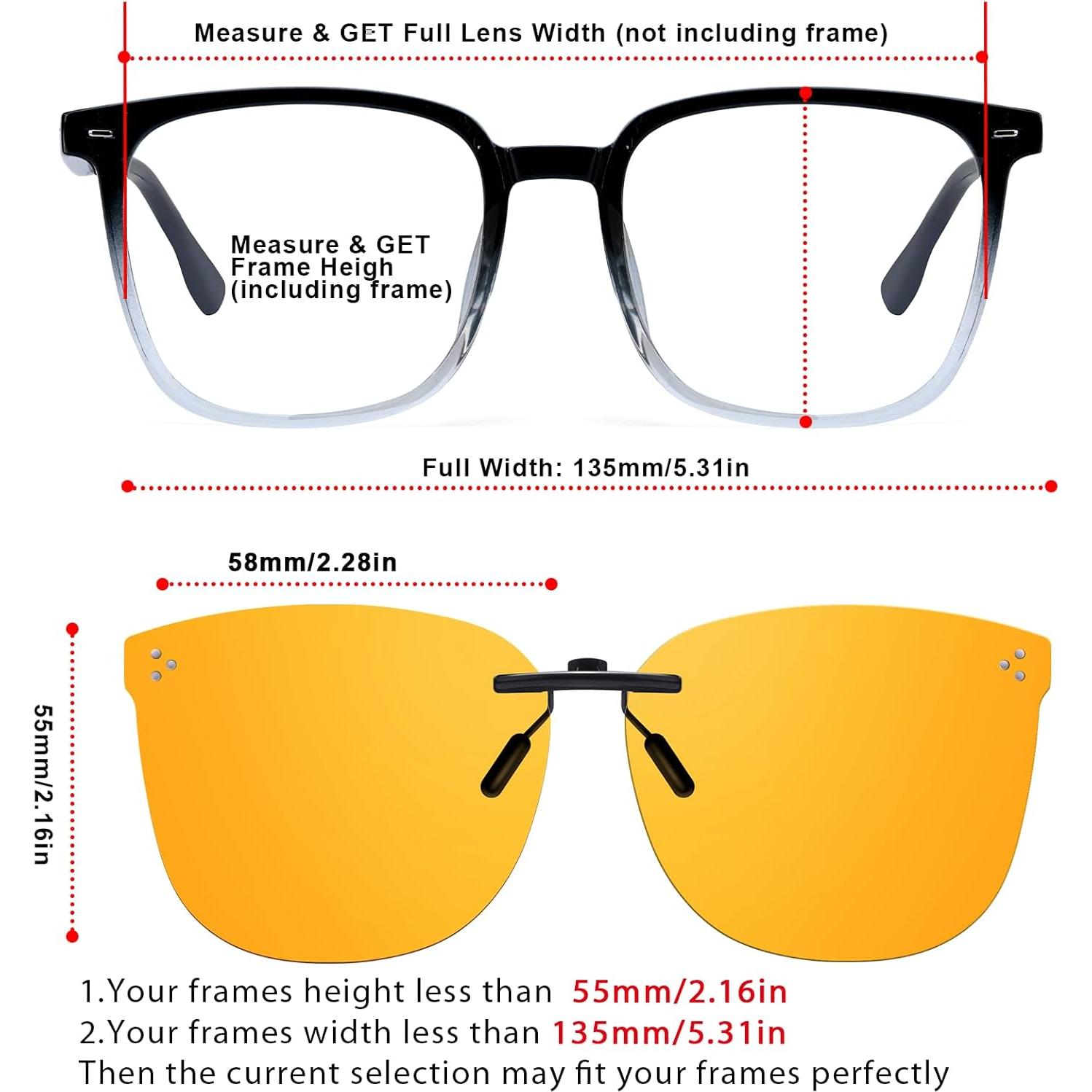 Gafas Clip On Luz Azul TRYSEE TS3168 UV400 5.6x5.8cm