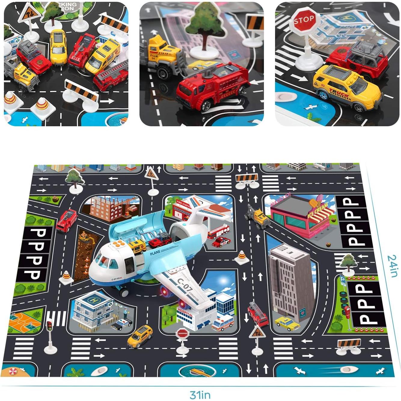 Avión de Carga CUTE STONE con Luces y Sonidos - 38 cm