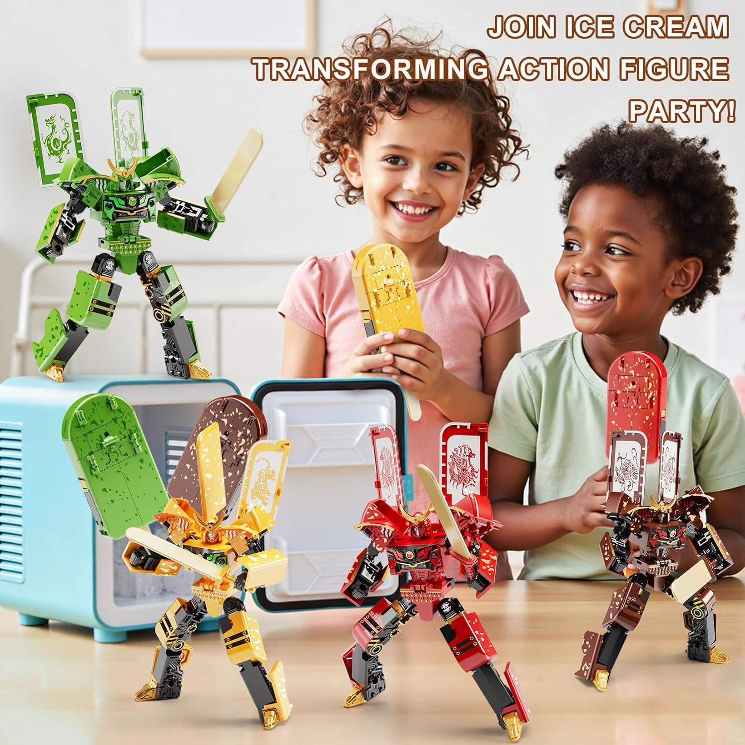 Juguete Transformador Bozobo 2 en 1 Helado Robot 20.6 cm