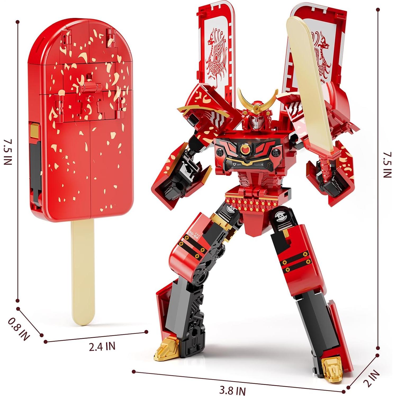 Juguete Transformador Bozobo 2 en 1 Helado Robot 20.6 cm